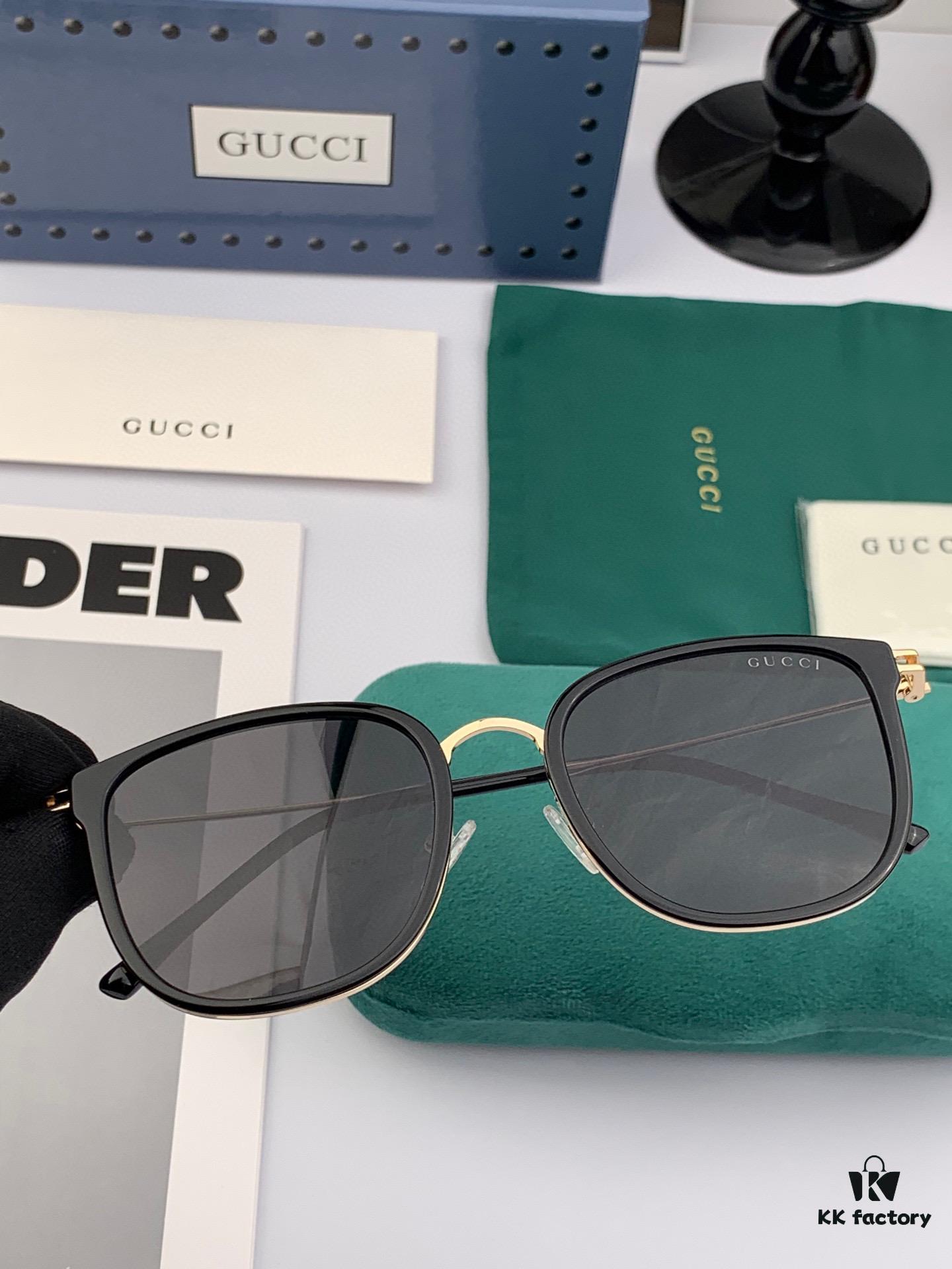 Gucci High-Quality Unisex Sunglasses with Imported Polarized Lenses, Aviator Style, UV Protection, Slimming Design for Driving and Fishing - Model G6238