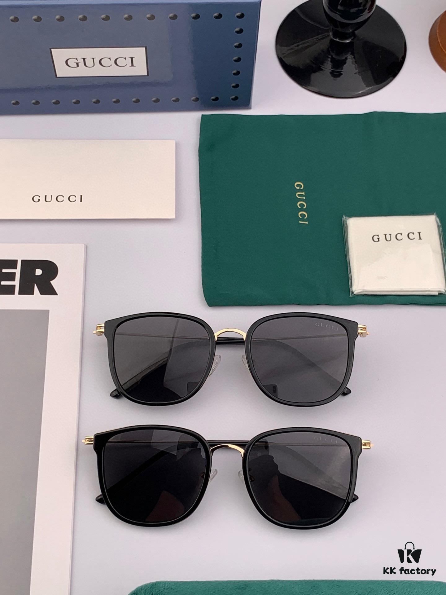 Gucci High-Quality Unisex Sunglasses with Imported Polarized Lenses, Aviator Style, UV Protection, Slimming Design for Driving and Fishing - Model G6238