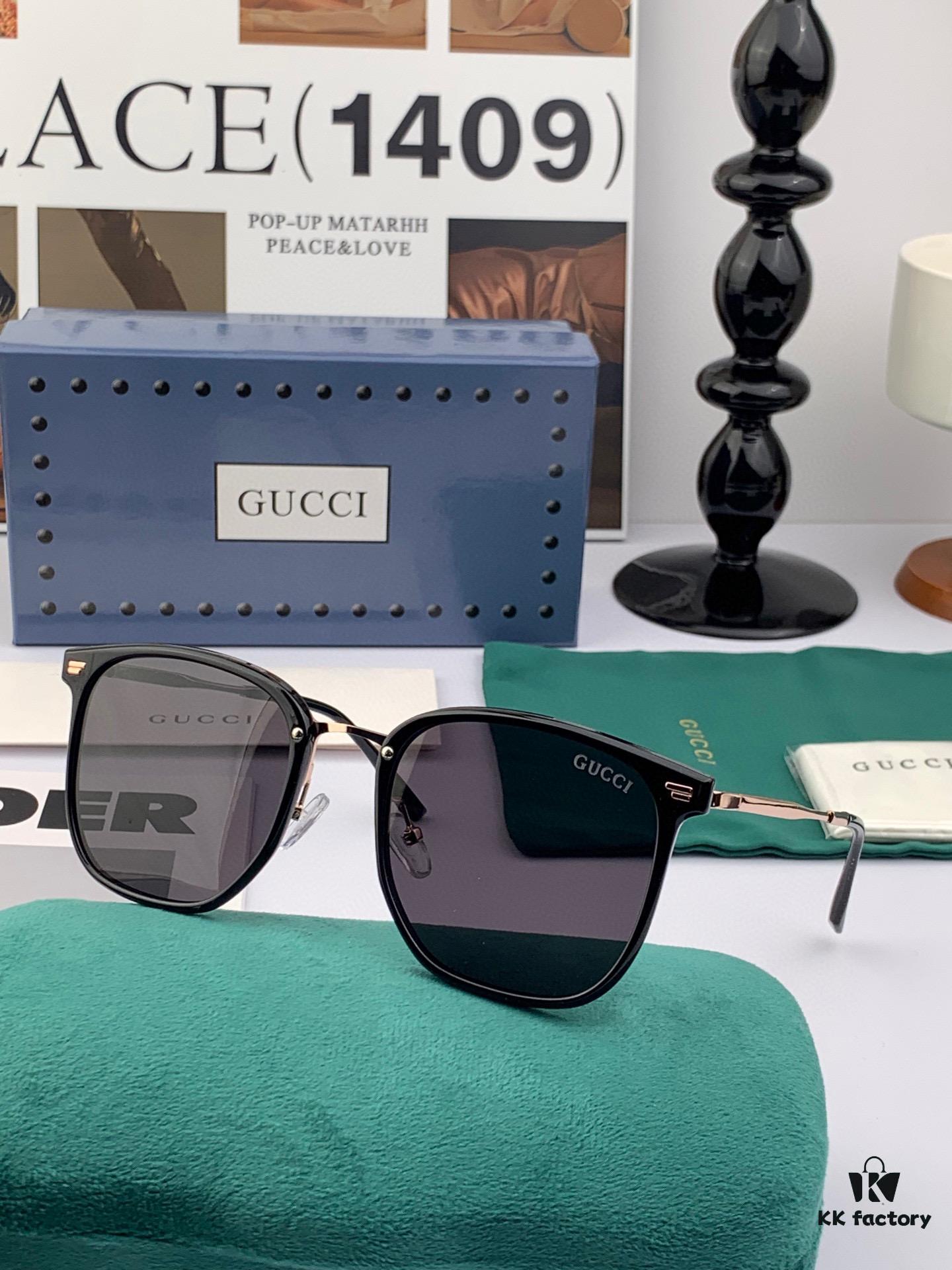 Gucci New Model One-Piece Driving Sunglasses, Must-Have Celebrity Style Unisex Aviator Sunglasses Model: G11924