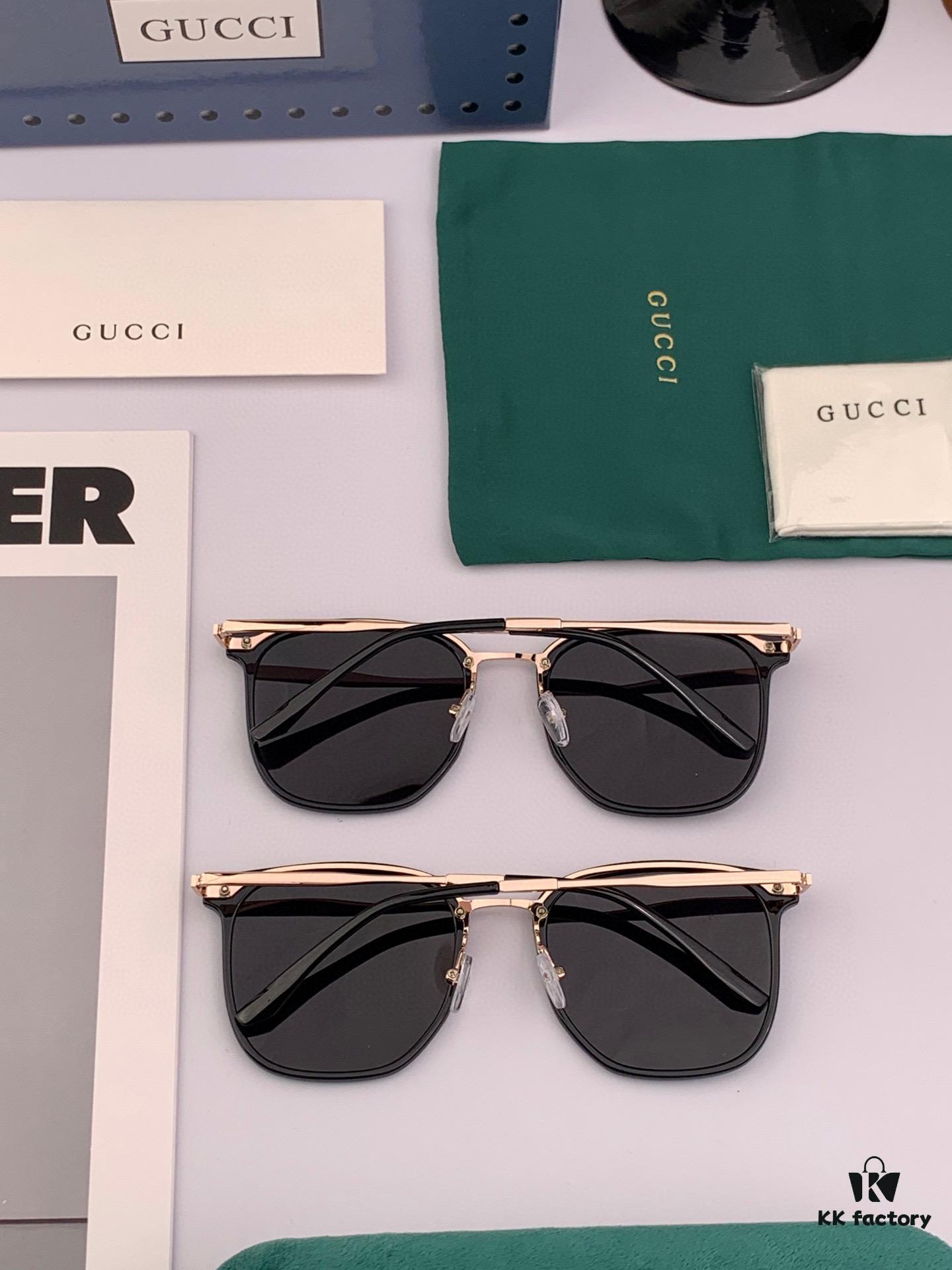 Gucci New Model One-Piece Driving Sunglasses, Must-Have Celebrity Style Unisex Aviator Sunglasses Model: G11924