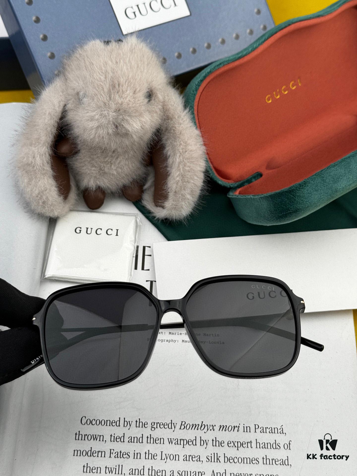 【GUCCI】2025 Spring New Arrival Trendy Fashion Round Frame Polarized Sunglasses High-Quality Lightweight TR Frame Women's HD Thickened Polarized Sunglasses 🕶️