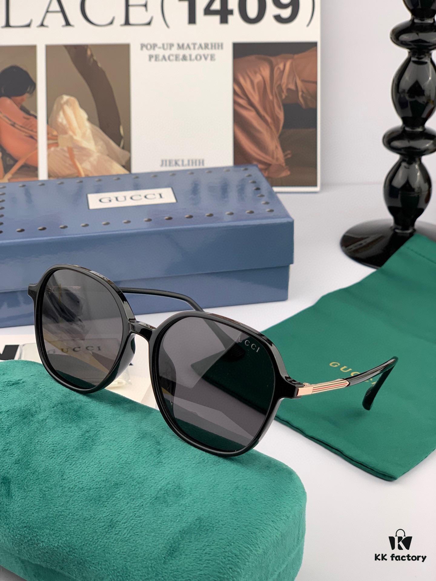 GUCCI GG Round Frame Sunglasses, Perfect Quality, Unique Design, Unisex Style for All Face Shapes, Fashionable and Versatile, Couples' Sunglasses