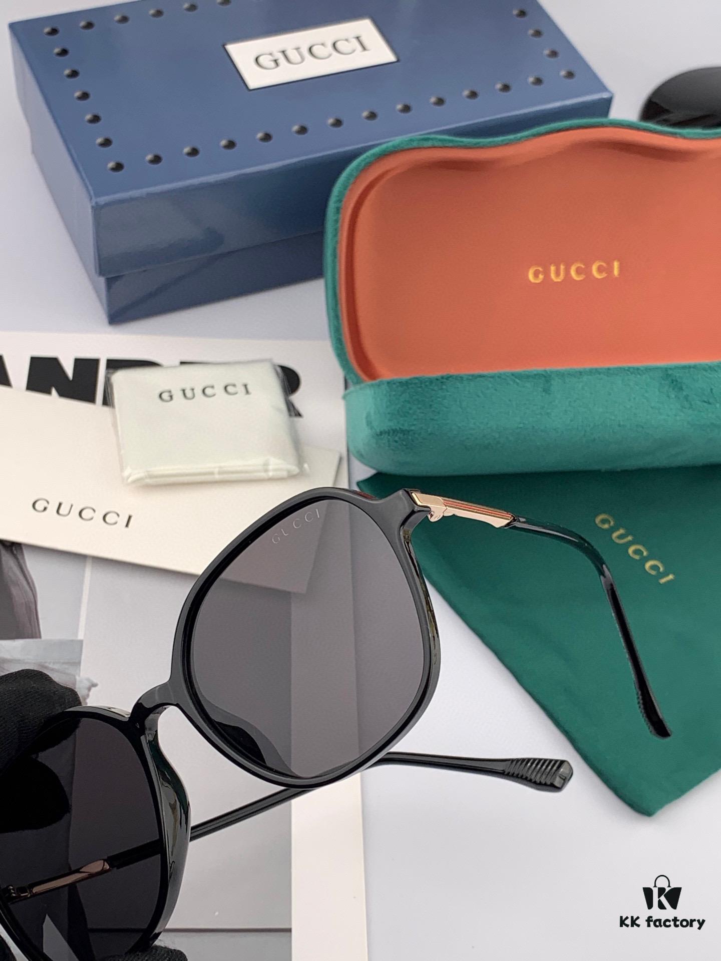 GUCCI GG Round Frame Sunglasses, Perfect Quality, Unique Design, Unisex Style for All Face Shapes, Fashionable and Versatile, Couples' Sunglasses