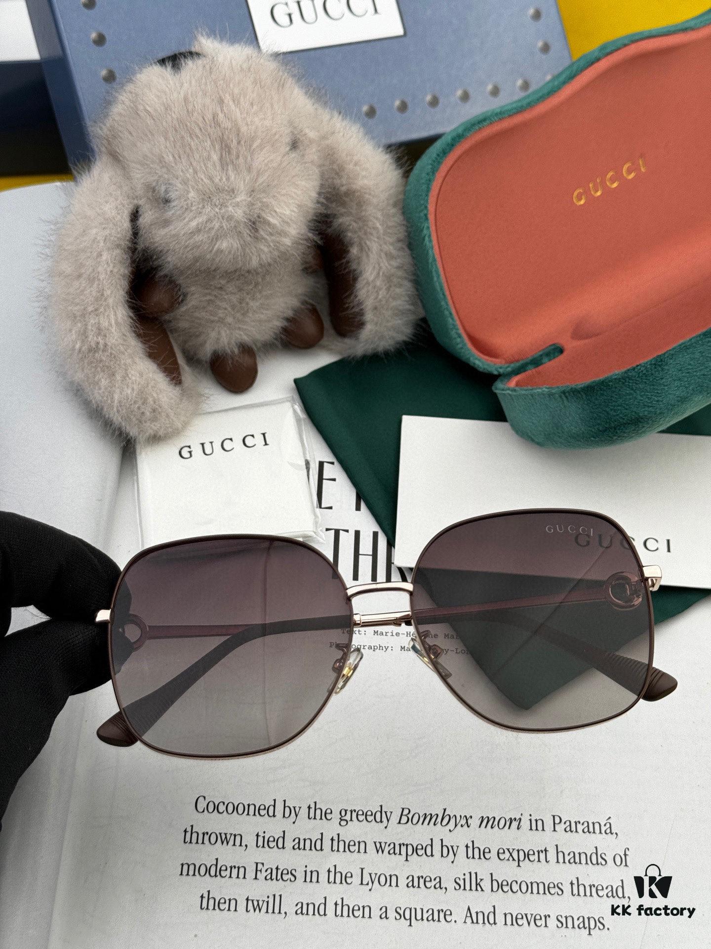 GUCCI - Polarized Sunglasses 2025 Spring New Arrival Trendy Fashion Round Frame Polarized Sunglasses High Quality Comfortable Wear Influencer Style Women's HD Polarized Sunglasses 🕶️ High-Quality TR Frame Model: G0642