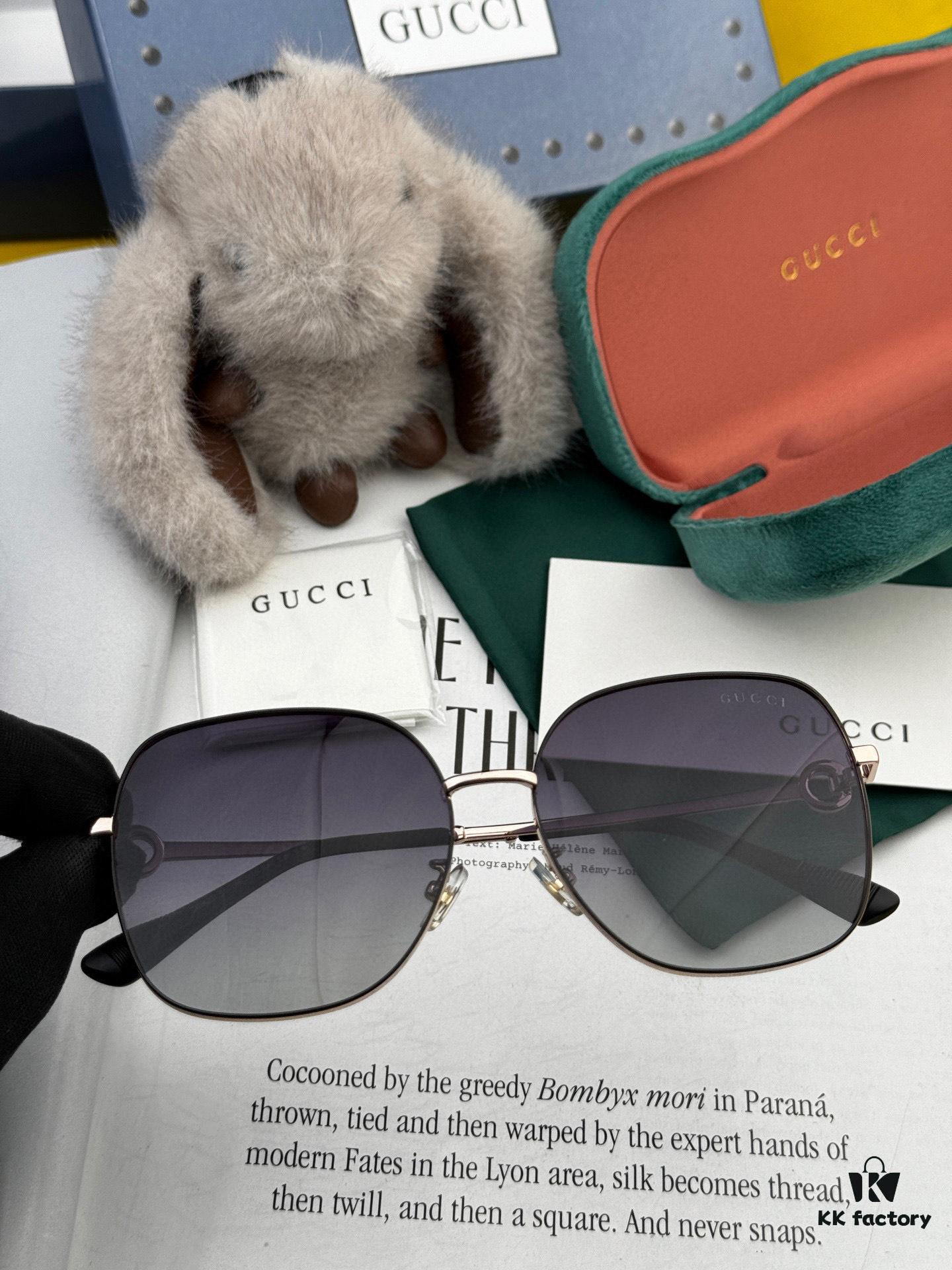 GUCCI - Polarized Sunglasses 2025 Spring New Arrival Trendy Fashion Round Frame Polarized Sunglasses High Quality Comfortable Wear Influencer Style Women's HD Polarized Sunglasses 🕶️ High-Quality TR Frame Model: G0642