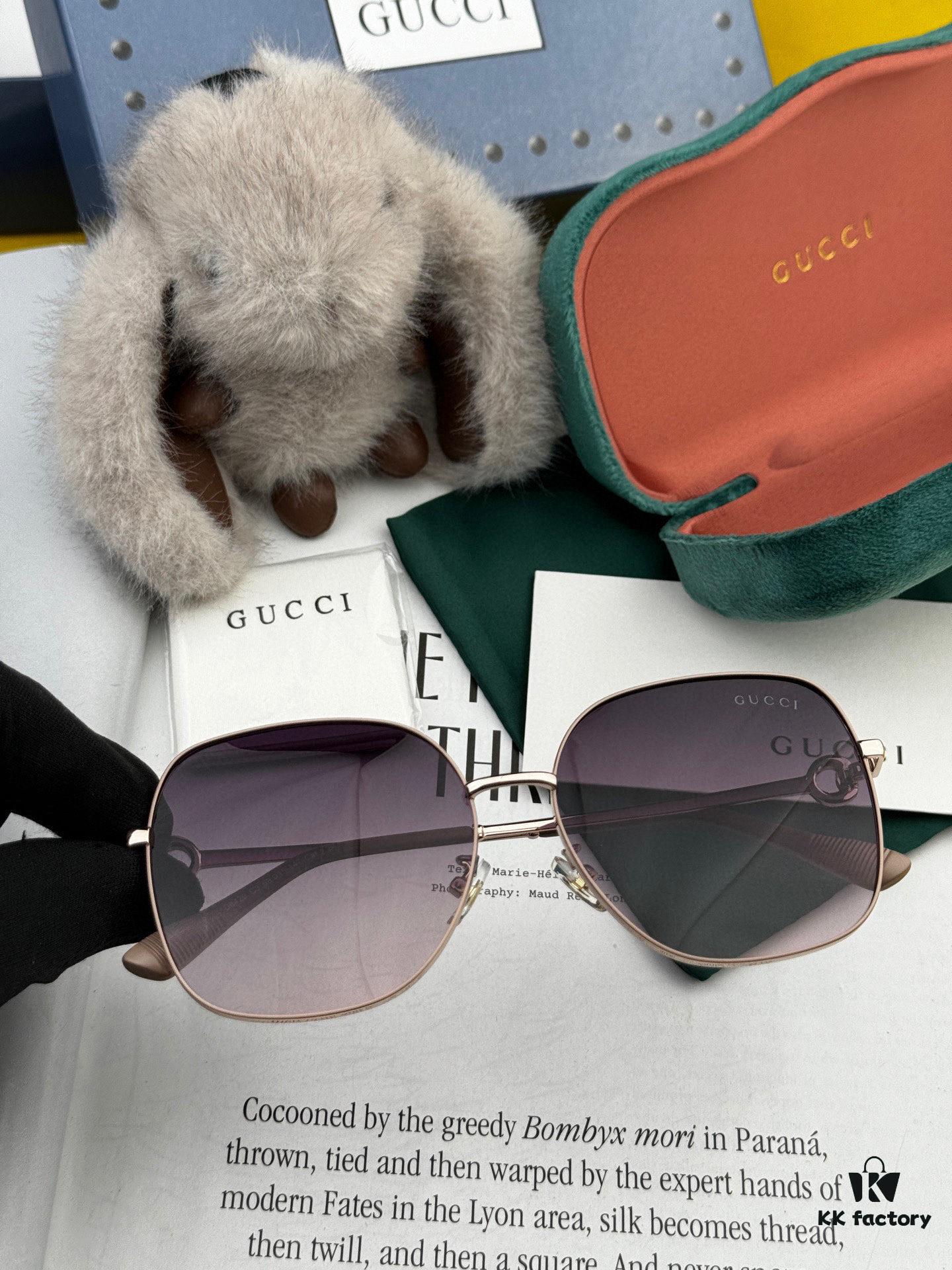 GUCCI - Polarized Sunglasses 2025 Spring New Arrival Trendy Fashion Round Frame Polarized Sunglasses High Quality Comfortable Wear Influencer Style Women's HD Polarized Sunglasses 🕶️ High-Quality TR Frame Model: G0642