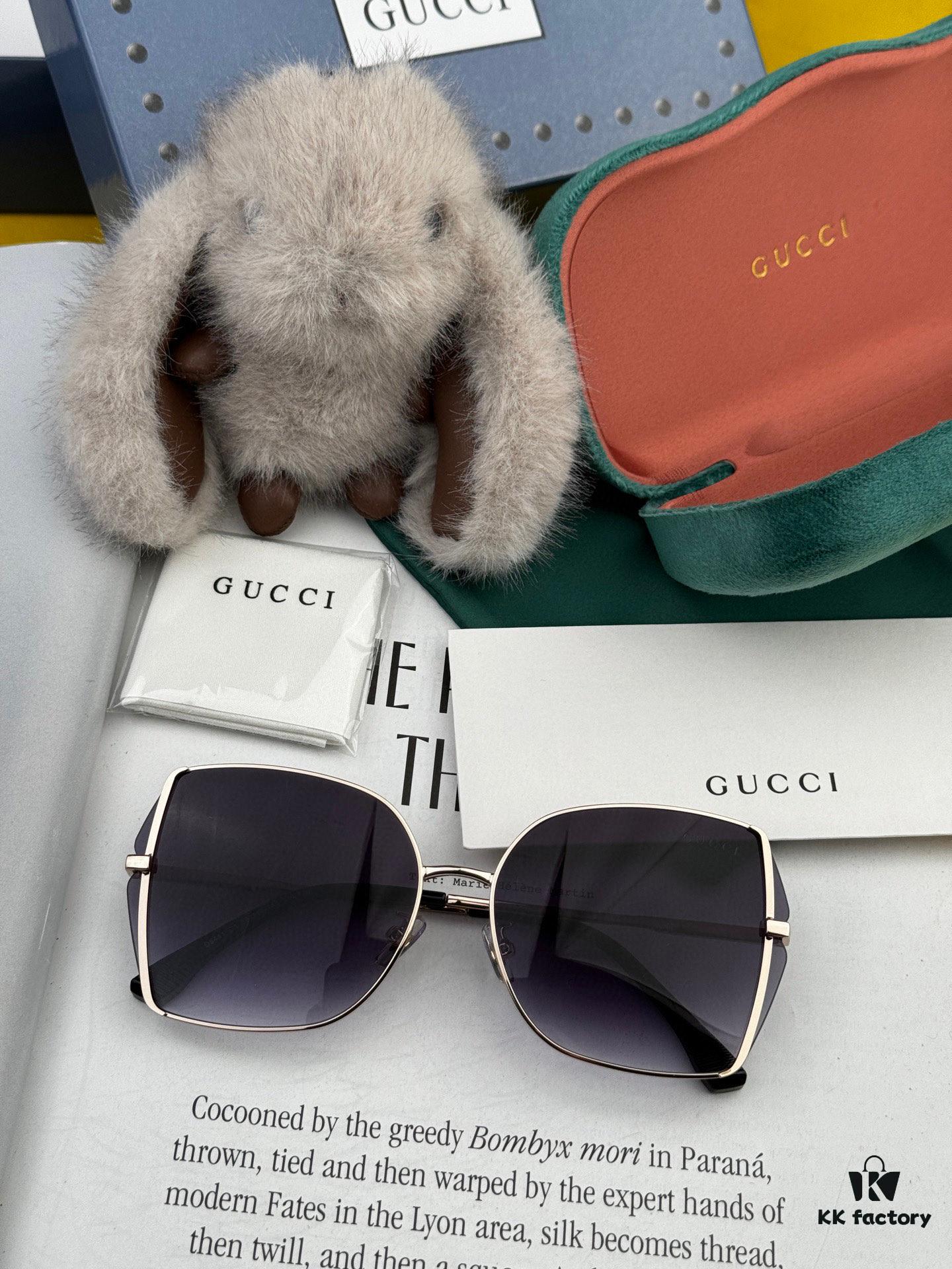 GUCCI Nylon Polarized Unisex Sunglasses, Frameless Polygonal Design, UV-Protective Nylon Polarized Lenses, Suitable for All Face Shapes, Stylish with Coats or Dresses, Model: G1641