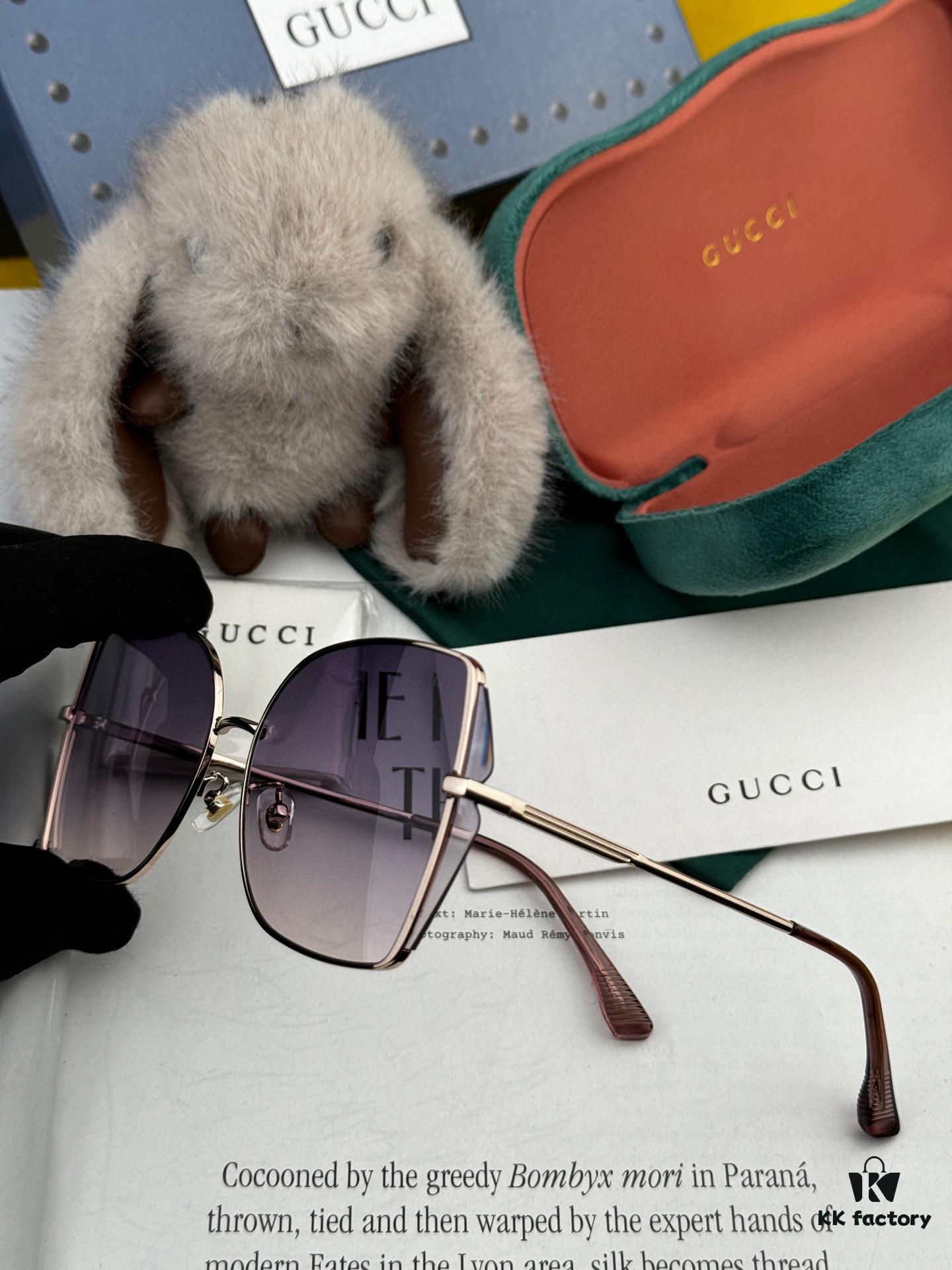 GUCCI Nylon Polarized Unisex Sunglasses, Frameless Polygonal Design, UV-Protective Nylon Polarized Lenses, Suitable for All Face Shapes, Stylish with Coats or Dresses, Model: G1641