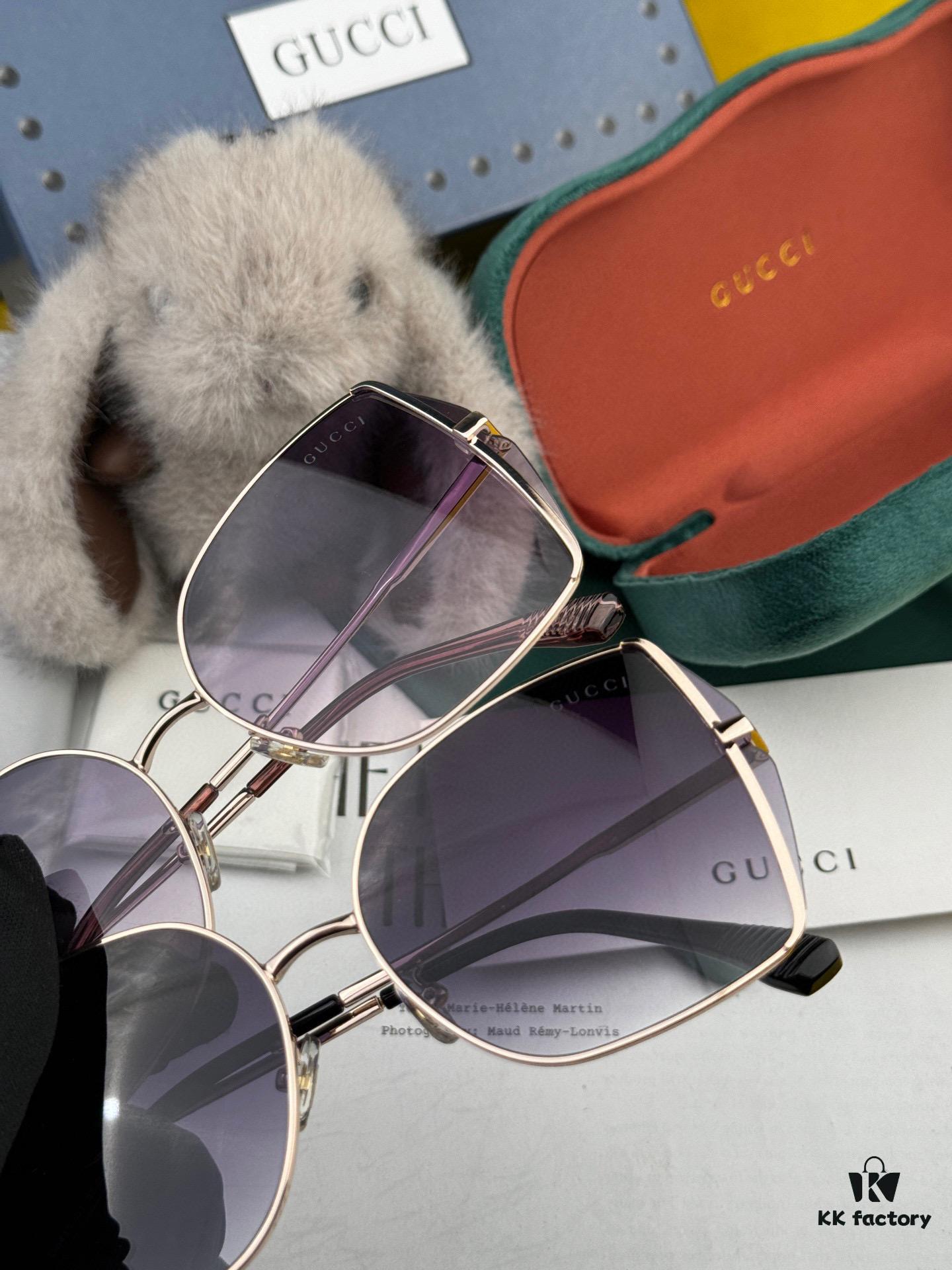 GUCCI Nylon Polarized Unisex Sunglasses, Frameless Polygonal Design, UV-Protective Nylon Polarized Lenses, Suitable for All Face Shapes, Stylish with Coats or Dresses, Model: G1641