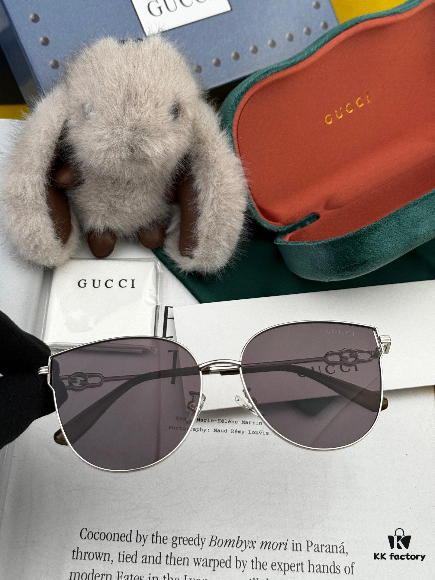 GUCCI Nylon Polarized Round Frame Sunglasses