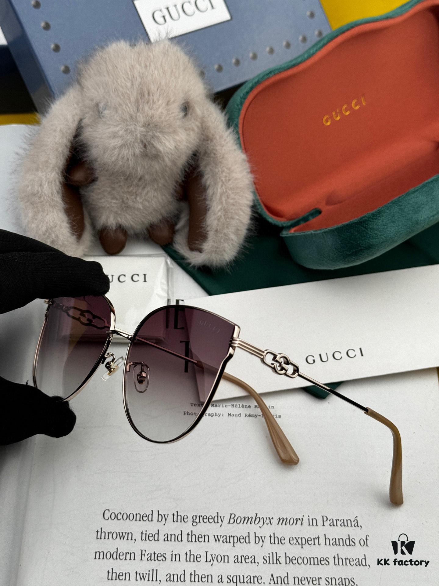 GUCCI Nylon Polarized Round Frame Sunglasses