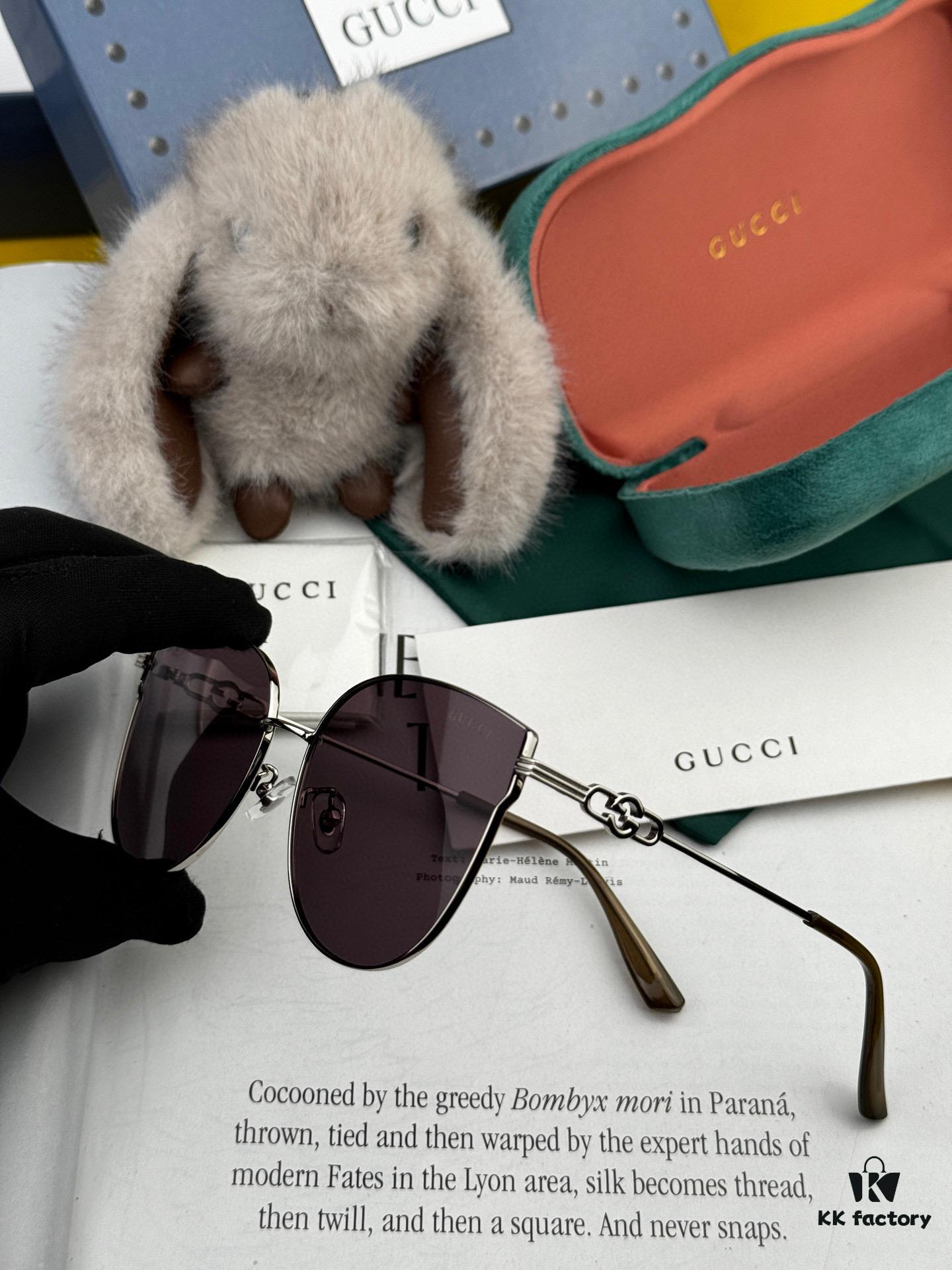GUCCI Nylon Polarized Round Frame Sunglasses