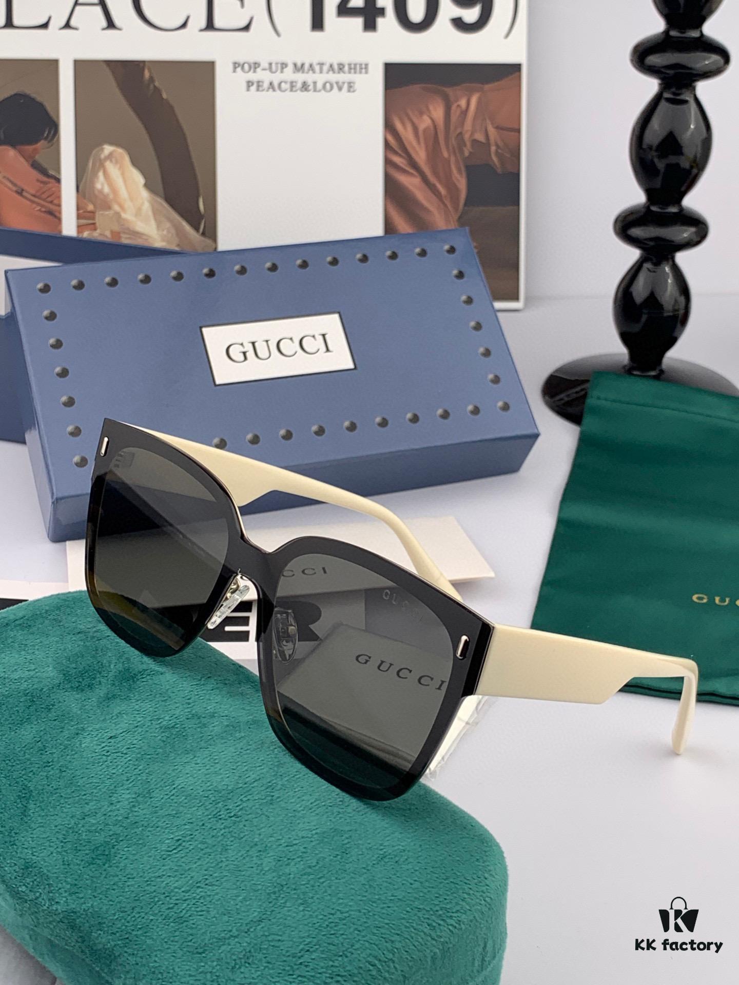GUCCI New Nylon Polarized Sunglasses, Stylish Square Frame Unisex Sun Glasses Comfortable Fit Fashion Trendy Shades for Large and Small Faces
