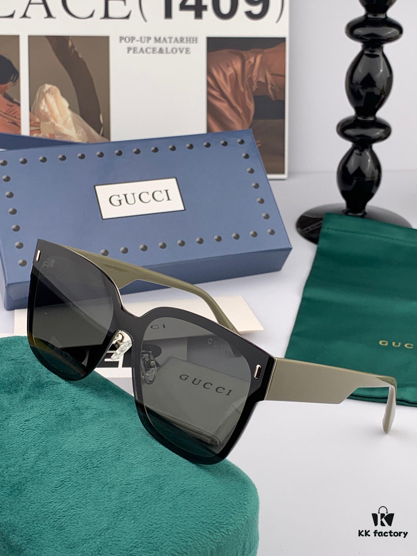 GUCCI New Nylon Polarized Sunglasses, Stylish Square Frame Unisex Sun Glasses Comfortable Fit Fashion Trendy Shades for Large and Small Faces