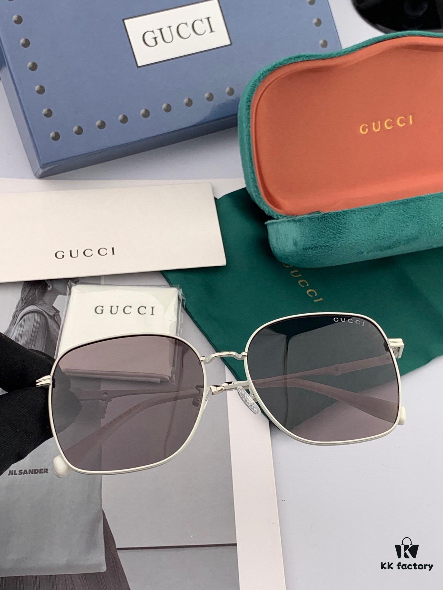 GUCCI Nylon Polarized Round Frame Sunglasses