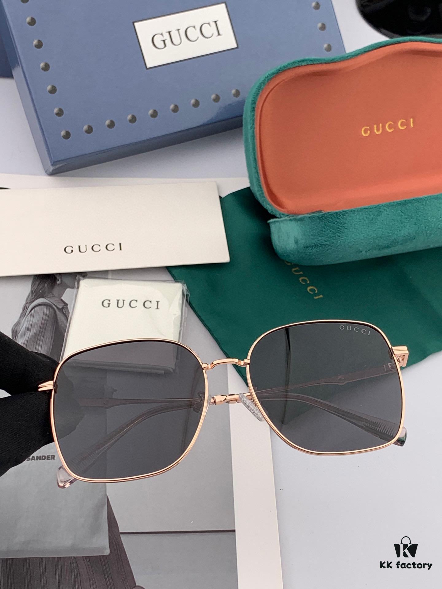 GUCCI Nylon Polarized Round Frame Sunglasses