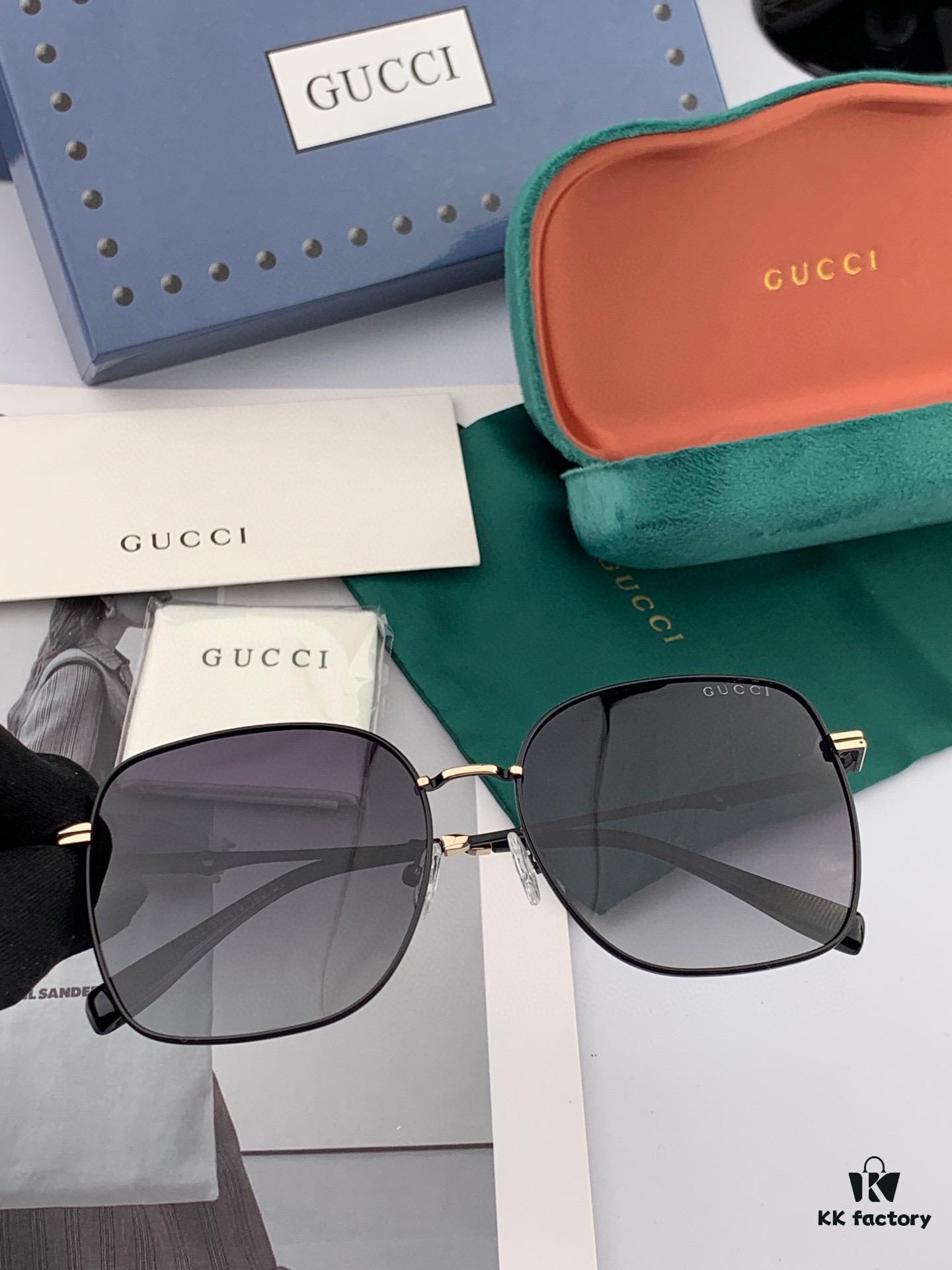 GUCCI Nylon Polarized Round Frame Sunglasses