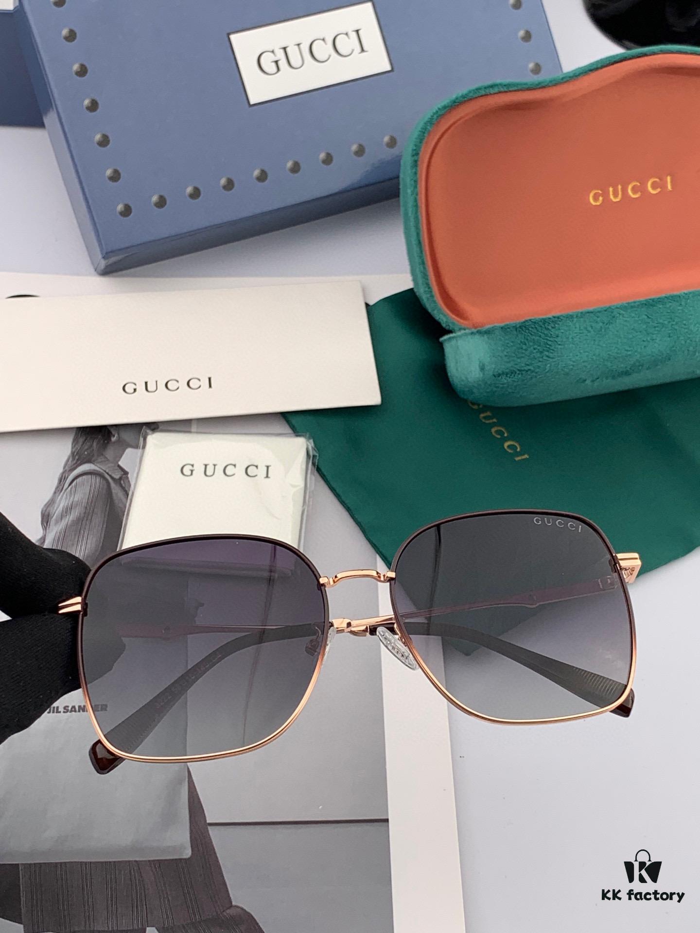 GUCCI Nylon Polarized Round Frame Sunglasses