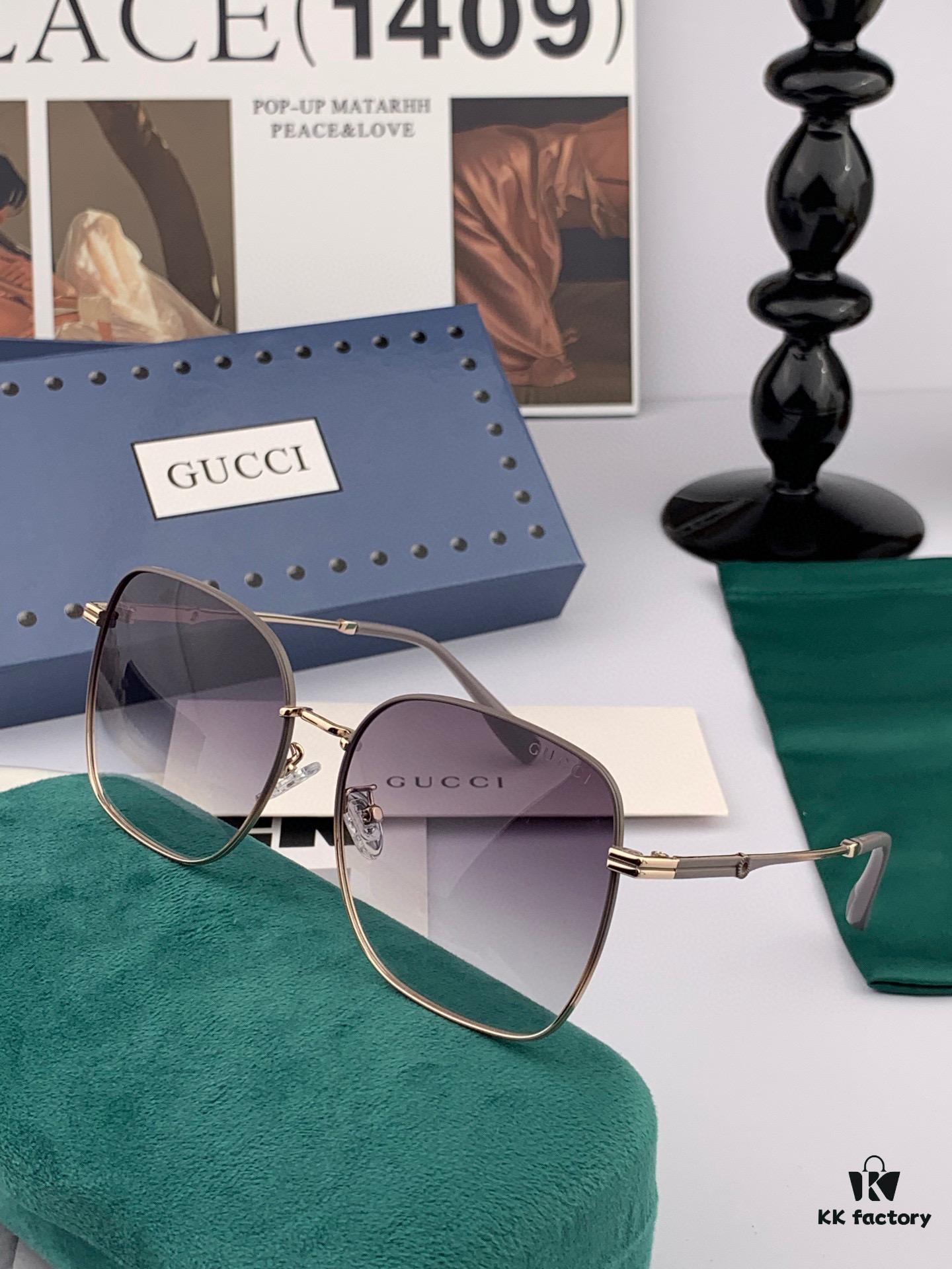 GUCCI Nylon Polarized Round Frame Sunglasses