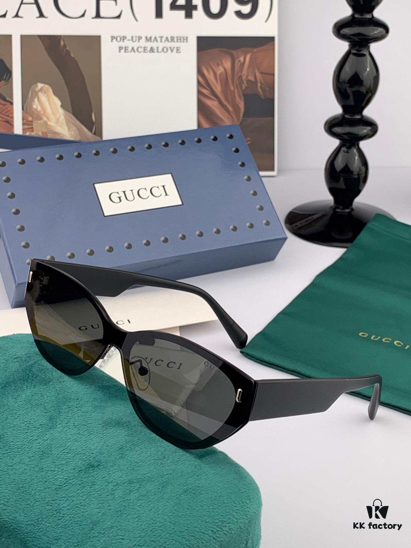 GUCCI New Nylon Polarized Sunglasses, Stylish Square Frame Unisex Sun Glasses for Couples, Comfortable Fit Trendy Influencer Fashion Shades, Flattering on All Face Sizes