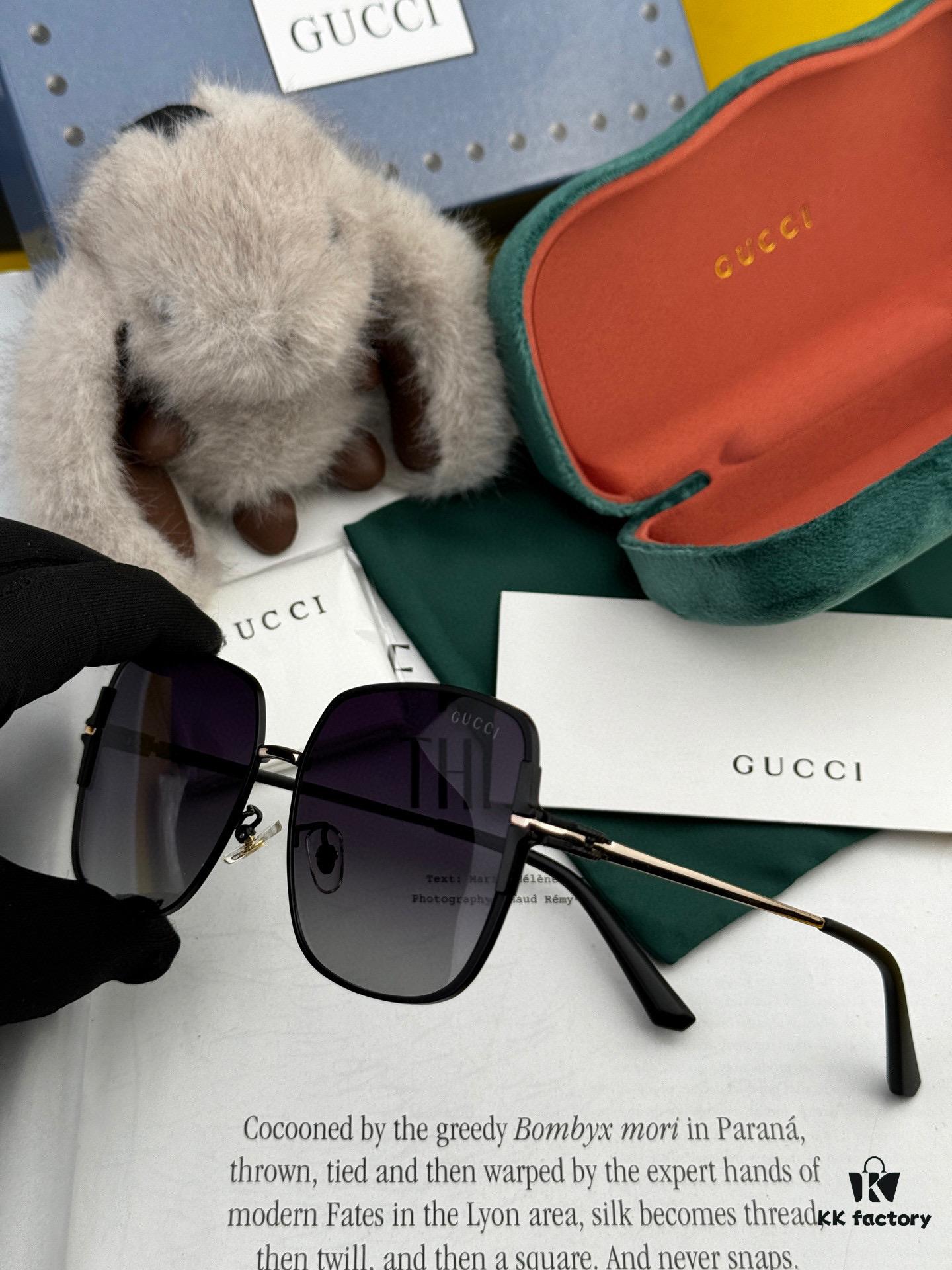 GUCCI Nylon Polarized Sunglasses with Round Frame Design