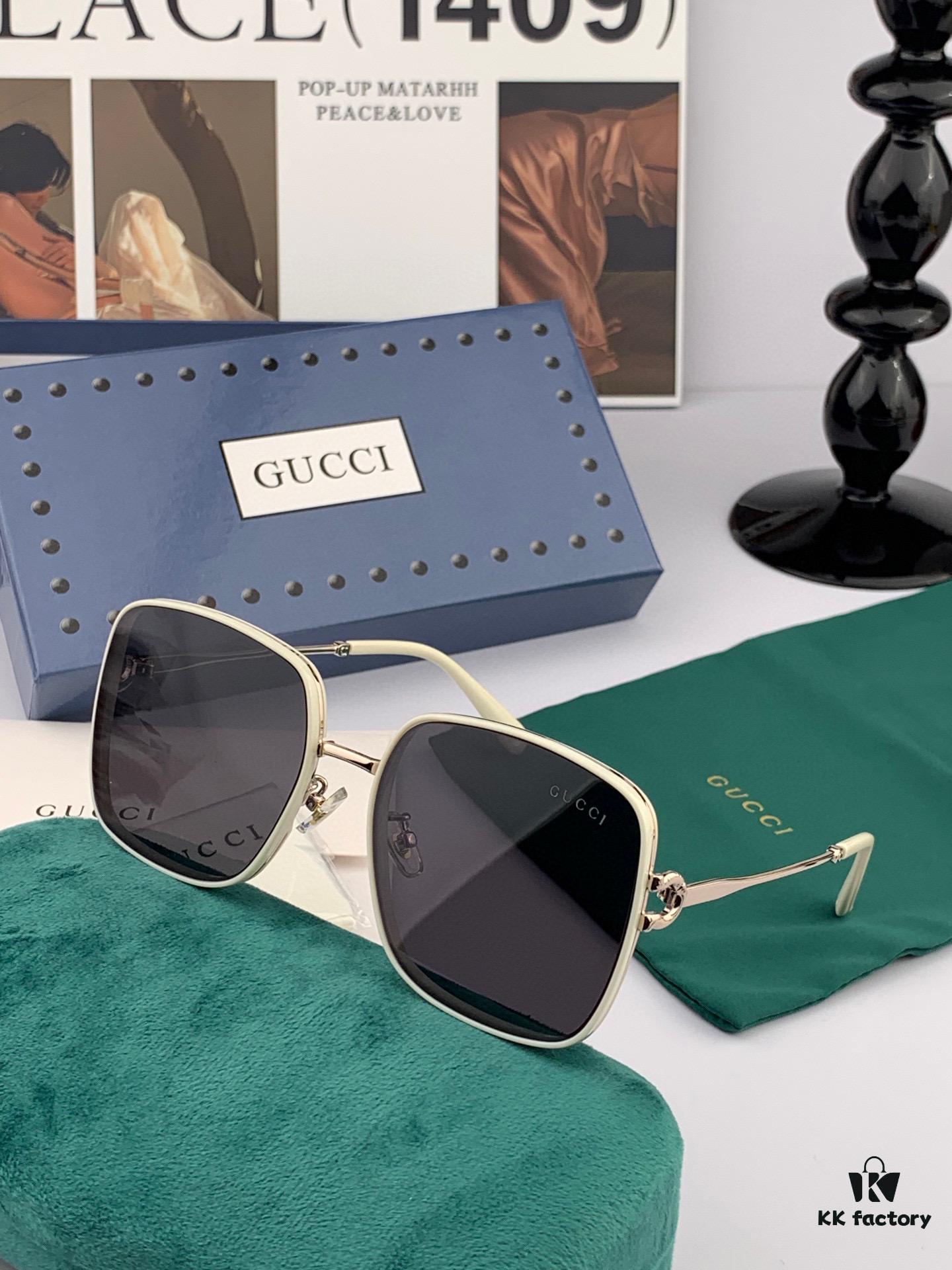 Nylon Polarized Series GUCCI Sunglasses Round Frame Design Unisex Style Polarized Lenses UV Protection Model: G4634