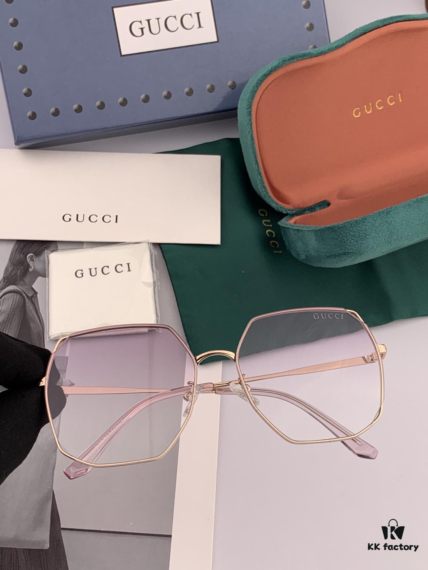 GUCCI - Gucci Italian Import 2025 Fashion Luxury Decorative Sunglasses, Nylon HD Sunglasses, Celebrity Poster Style, Highly Complex Craftsmanship, Strong 3D Texture