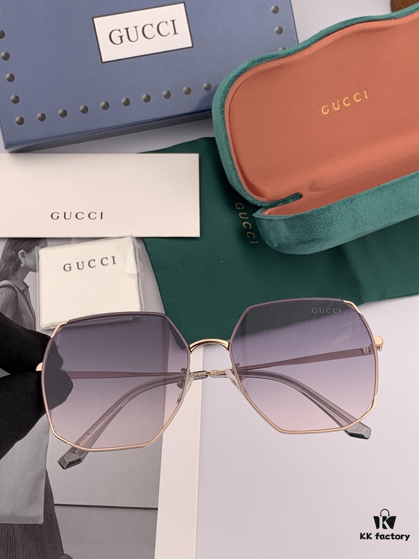 GUCCI - Gucci Italian Import 2025 Fashion Luxury Decorative Sunglasses, Nylon HD Sunglasses, Celebrity Poster Style, Highly Complex Craftsmanship, Strong 3D Texture
