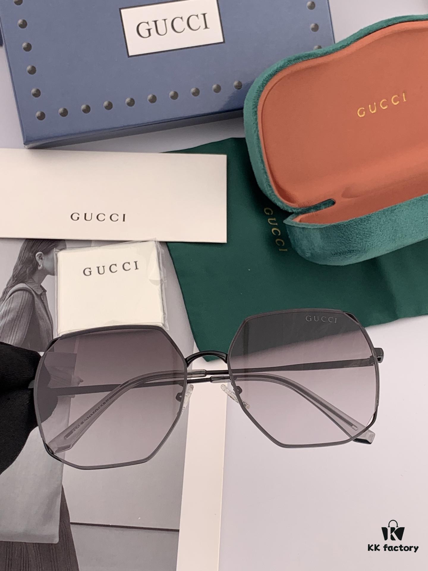 GUCCI - Gucci Italian Import 2025 Fashion Luxury Decorative Sunglasses, Nylon HD Sunglasses, Celebrity Poster Style, Highly Complex Craftsmanship, Strong 3D Texture