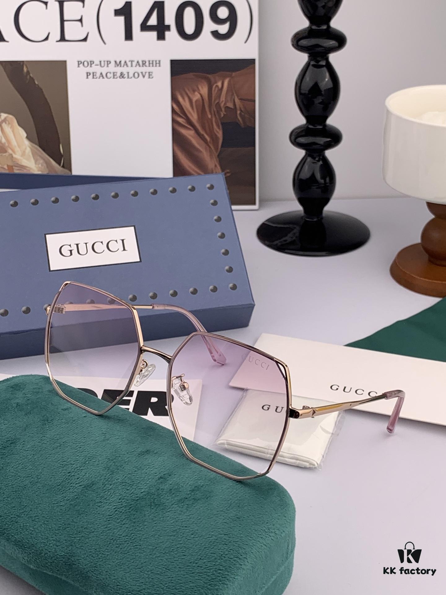 GUCCI - Gucci Italian Import 2025 Fashion Luxury Decorative Sunglasses, Nylon HD Sunglasses, Celebrity Poster Style, Ultra-High Complexity Craftsmanship, Strong 3D Texture