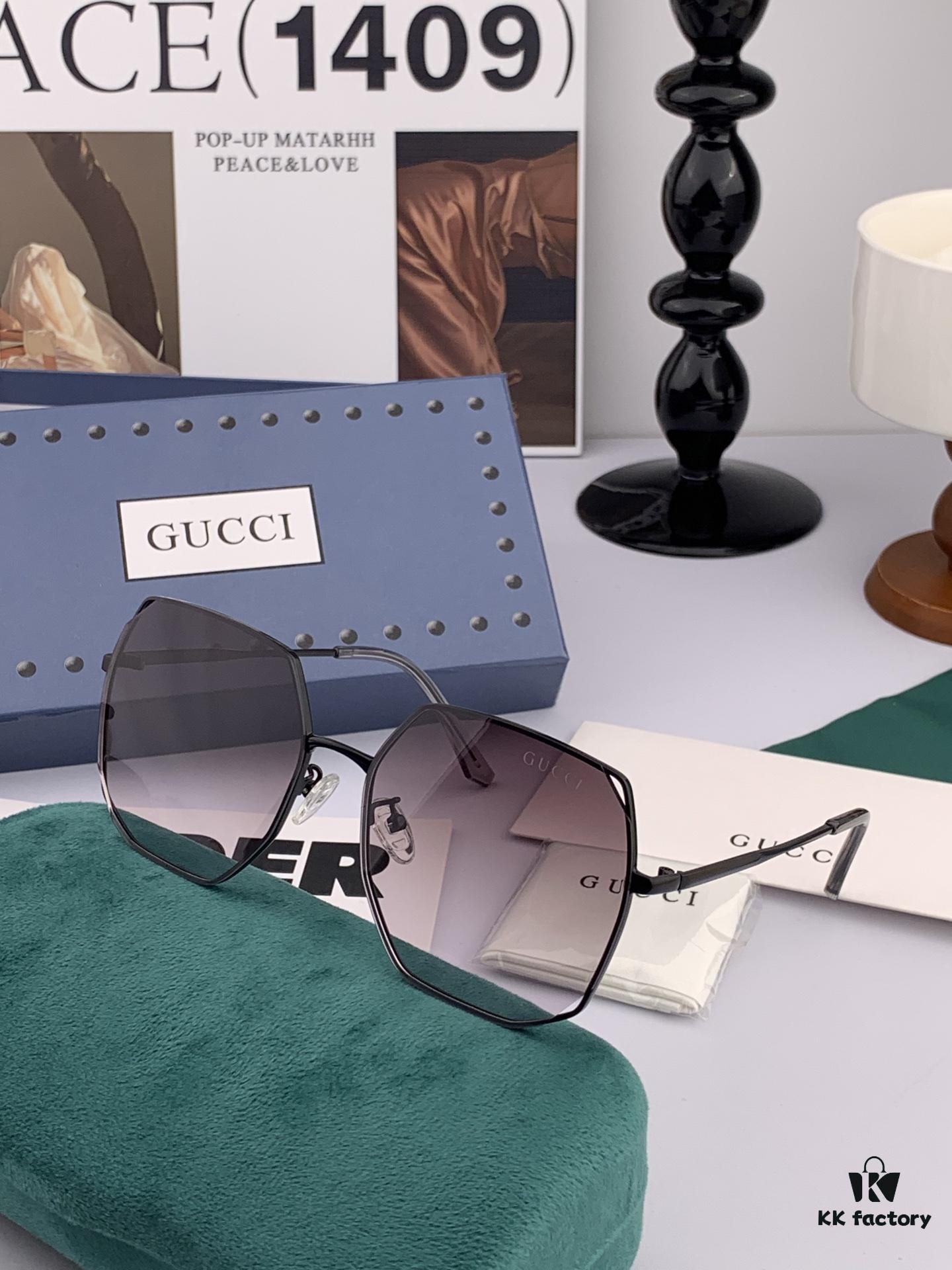 GUCCI - Gucci Italian Import 2025 Fashion Luxury Decorative Sunglasses, Nylon HD Sunglasses, Celebrity Poster Style, Ultra-High Complexity Craftsmanship, Strong 3D Texture