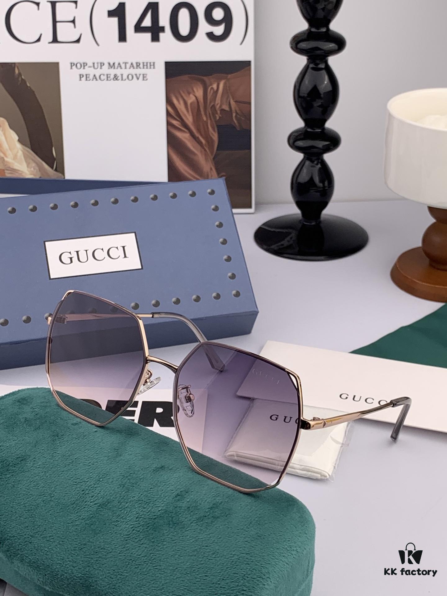 GUCCI - Gucci Italian Import 2025 Fashion Luxury Decorative Sunglasses, Nylon HD Sunglasses, Celebrity Poster Style, Ultra-High Complexity Craftsmanship, Strong 3D Texture