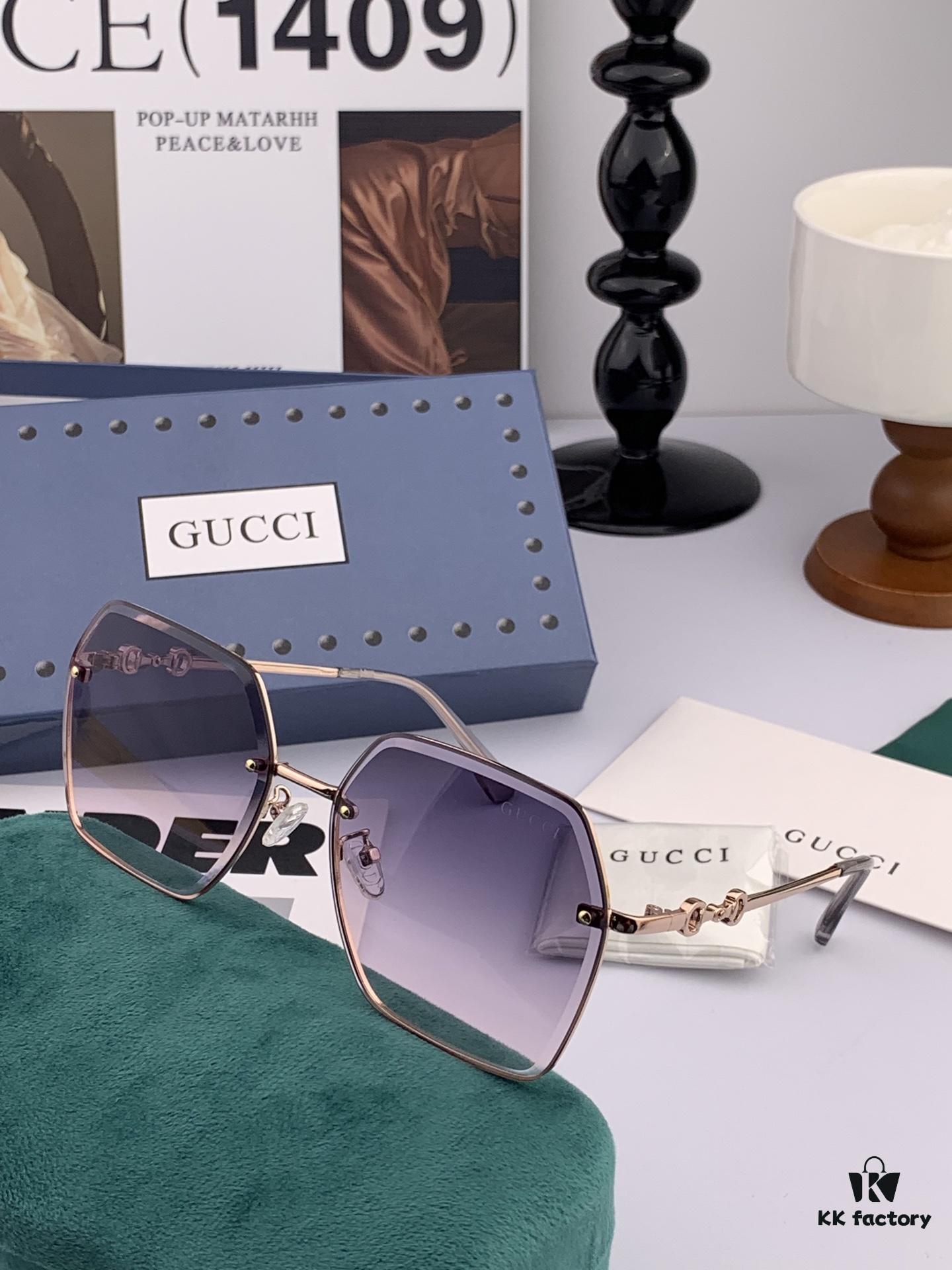 GUCCI - Gucci Imported from Italy 🇮🇹 2025 Fashion Luxury Decorative Sunglasses, Nylon Polarized High-Definition Sunglasses, Celebrity Poster Style, Ultra-Complex Craftsmanship, Strong 3D Texture