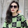 Gucci Collaborative Limited Edition Classic Square Frame Design, Flattering on All Face Shapes, Perfectly Matches Coats or Dresses, Exudes Elegance with Polarized UV-Protective Lenses, Model: G50195 Sunglasses