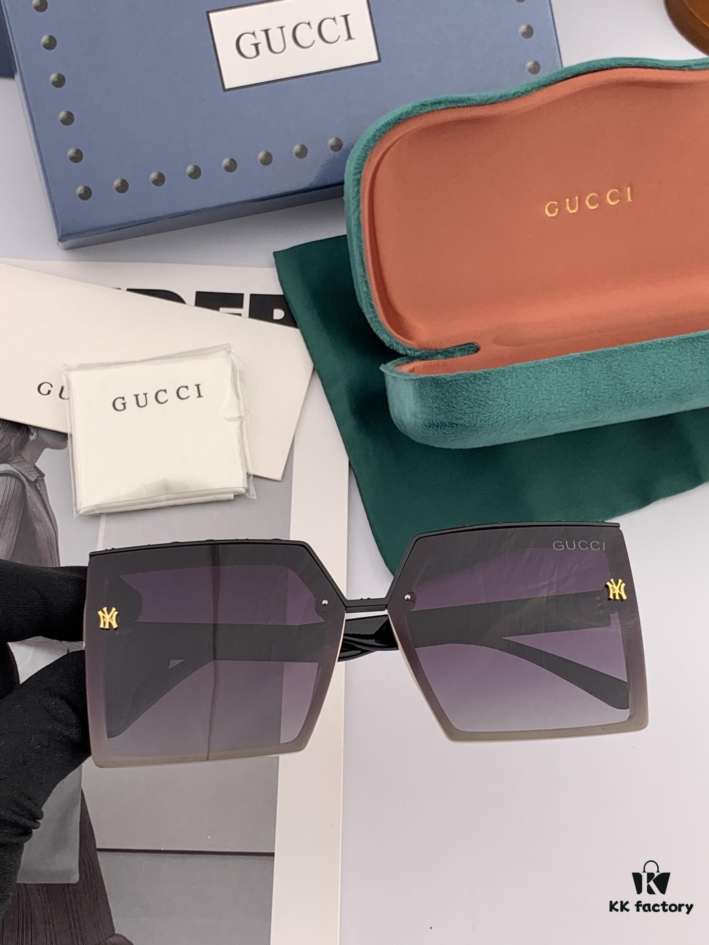 Gucci Collaborative Limited Edition Classic Square Frame Design, Flattering on All Face Shapes, Perfectly Matches Coats or Dresses, Exudes Elegance with Polarized UV-Protective Lenses, Model: G50195 Sunglasses