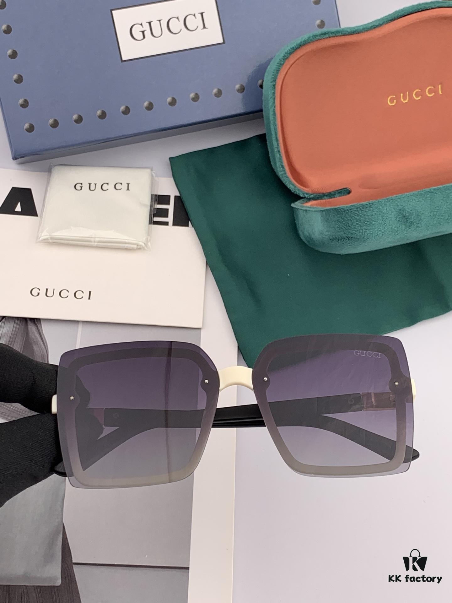 TR Polarized Series Gucci Classic Square Frame Design, Universal Fit for All Face Shapes, Stylish with Coats or Dresses, Polarized Lenses for UV Protection, Model: G9222 Sunglasses