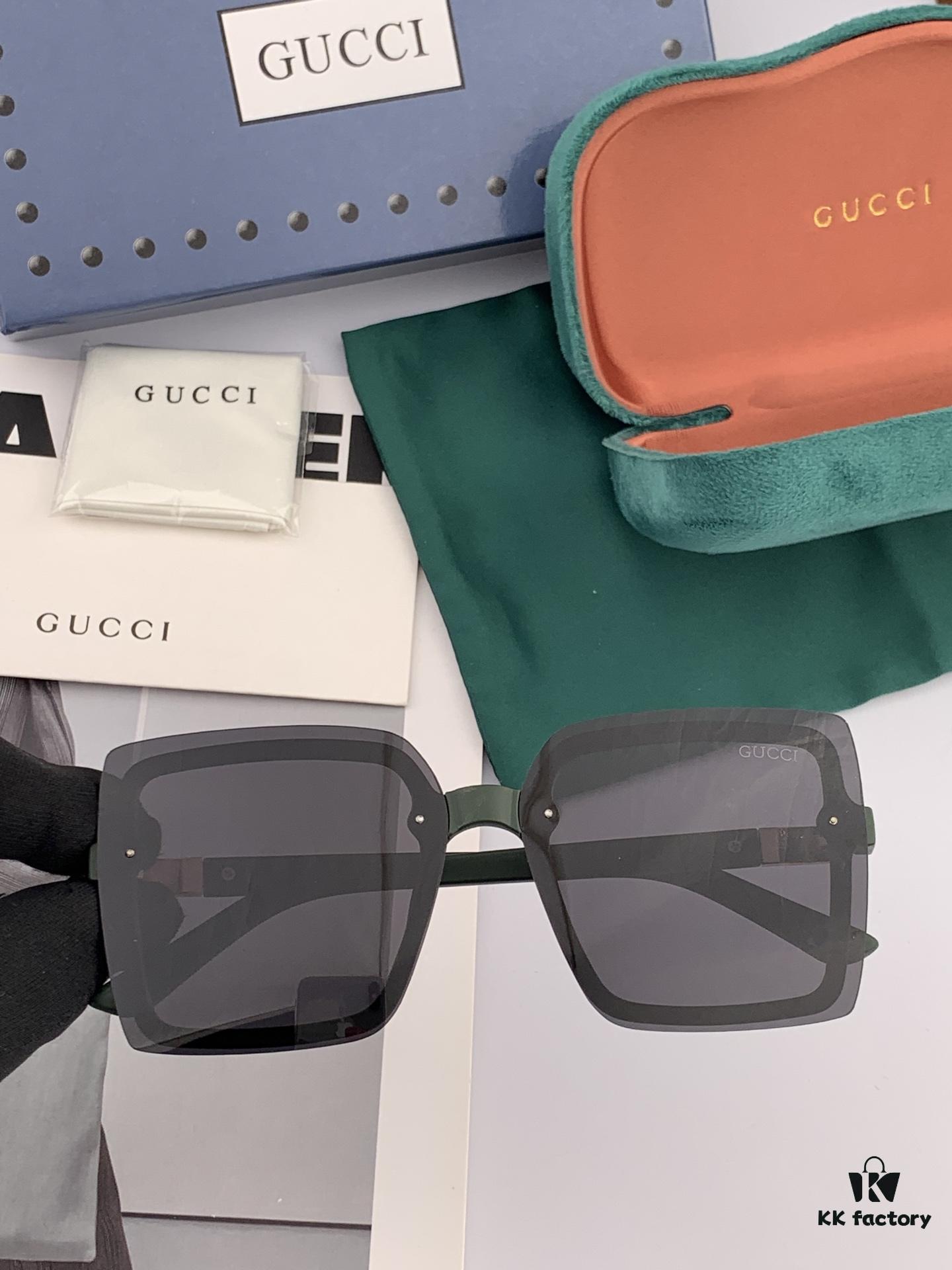 TR Polarized Series Gucci Classic Square Frame Design, Universal Fit for All Face Shapes, Stylish with Coats or Dresses, Polarized Lenses for UV Protection, Model: G9222 Sunglasses