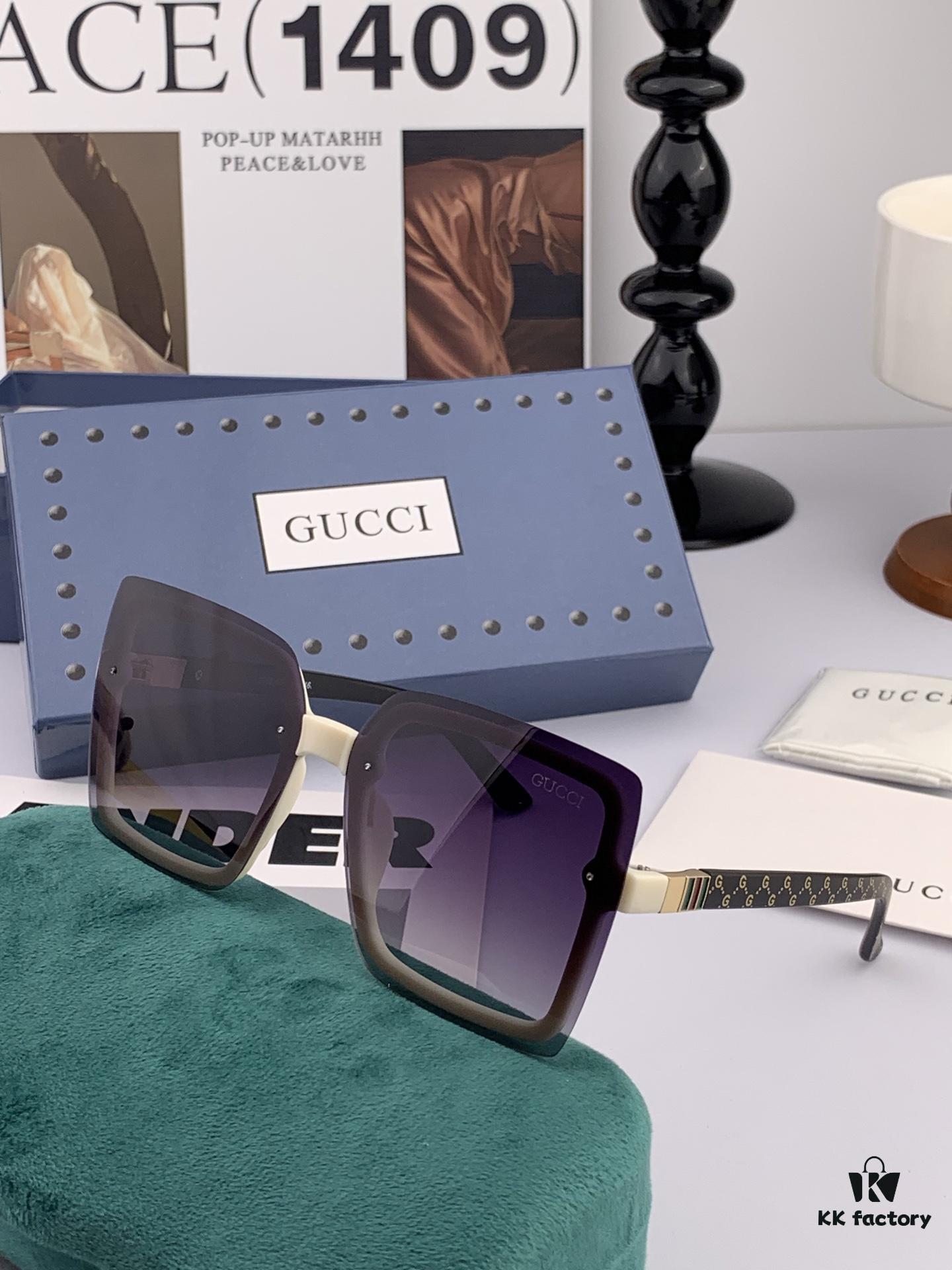TR Polarized Series Gucci Classic Square Frame Design, Universal Fit for All Face Shapes, Stylish with Coats or Dresses, Polarized Lenses for UV Protection, Model: G9222 Sunglasses