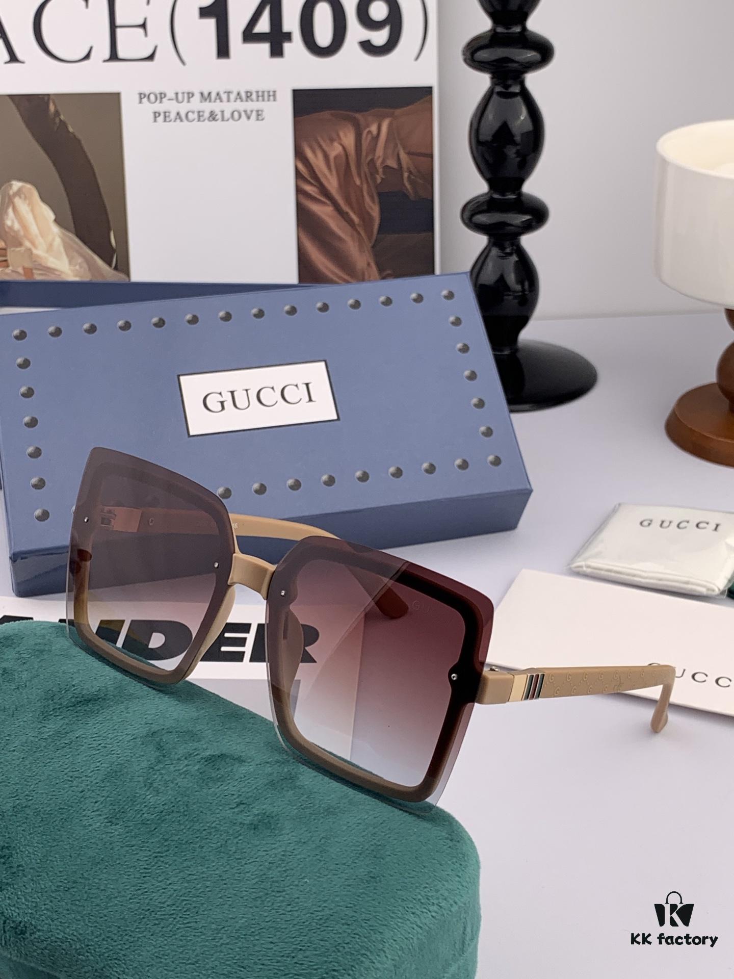 TR Polarized Series Gucci Classic Square Frame Design, Universal Fit for All Face Shapes, Stylish with Coats or Dresses, Polarized Lenses for UV Protection, Model: G9222 Sunglasses