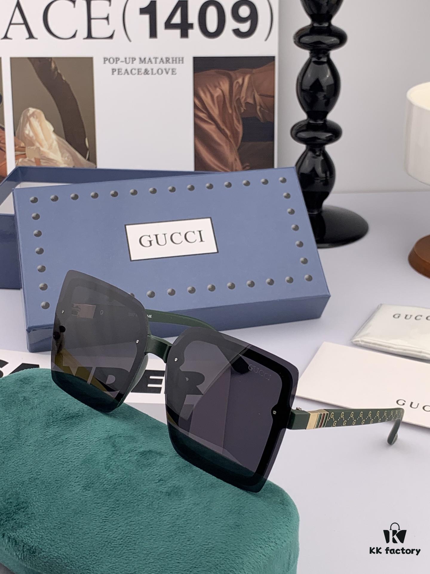 TR Polarized Series Gucci Classic Square Frame Design, Universal Fit for All Face Shapes, Stylish with Coats or Dresses, Polarized Lenses for UV Protection, Model: G9222 Sunglasses