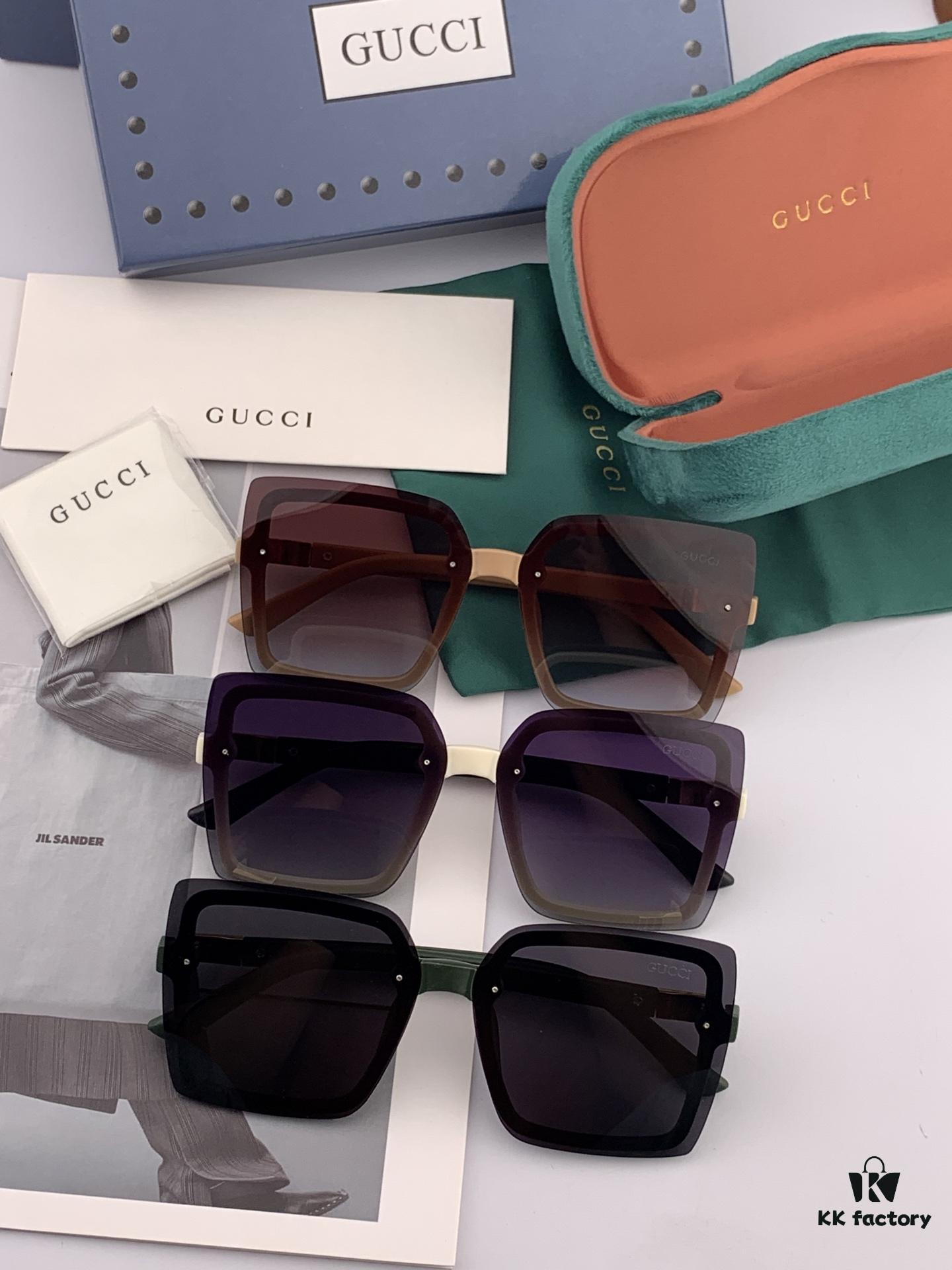 TR Polarized Series Gucci Classic Square Frame Design, Universal Fit for All Face Shapes, Stylish with Coats or Dresses, Polarized Lenses for UV Protection, Model: G9222 Sunglasses