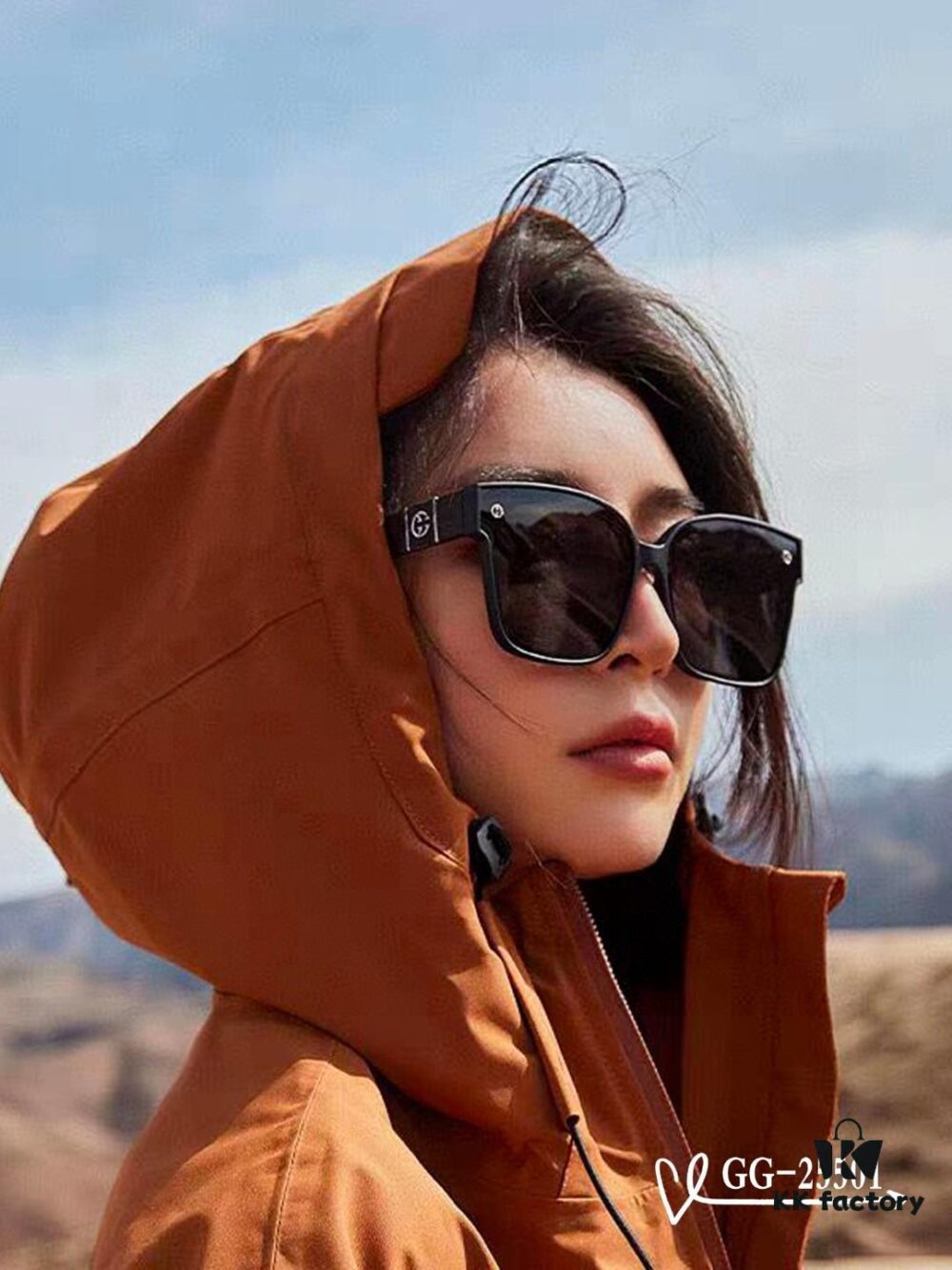 GUCCI Italy - Polarized TR Frame Sunglasses with High-Definition Resin Lenses, Lightweight and Comfortable, Model 25501