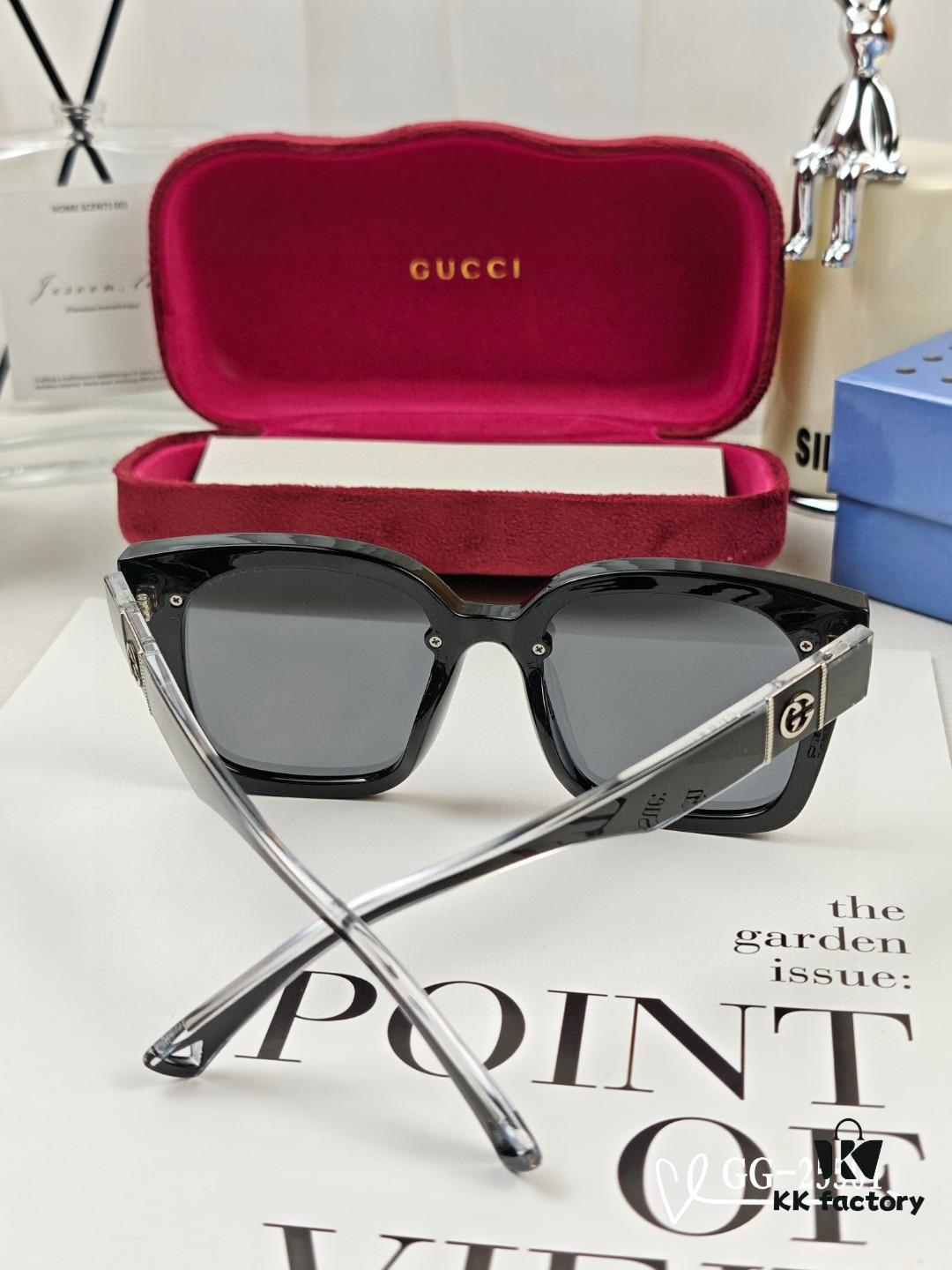 GUCCI Italy - Polarized TR Frame Sunglasses with High-Definition Resin Lenses, Lightweight and Comfortable, Model 25501