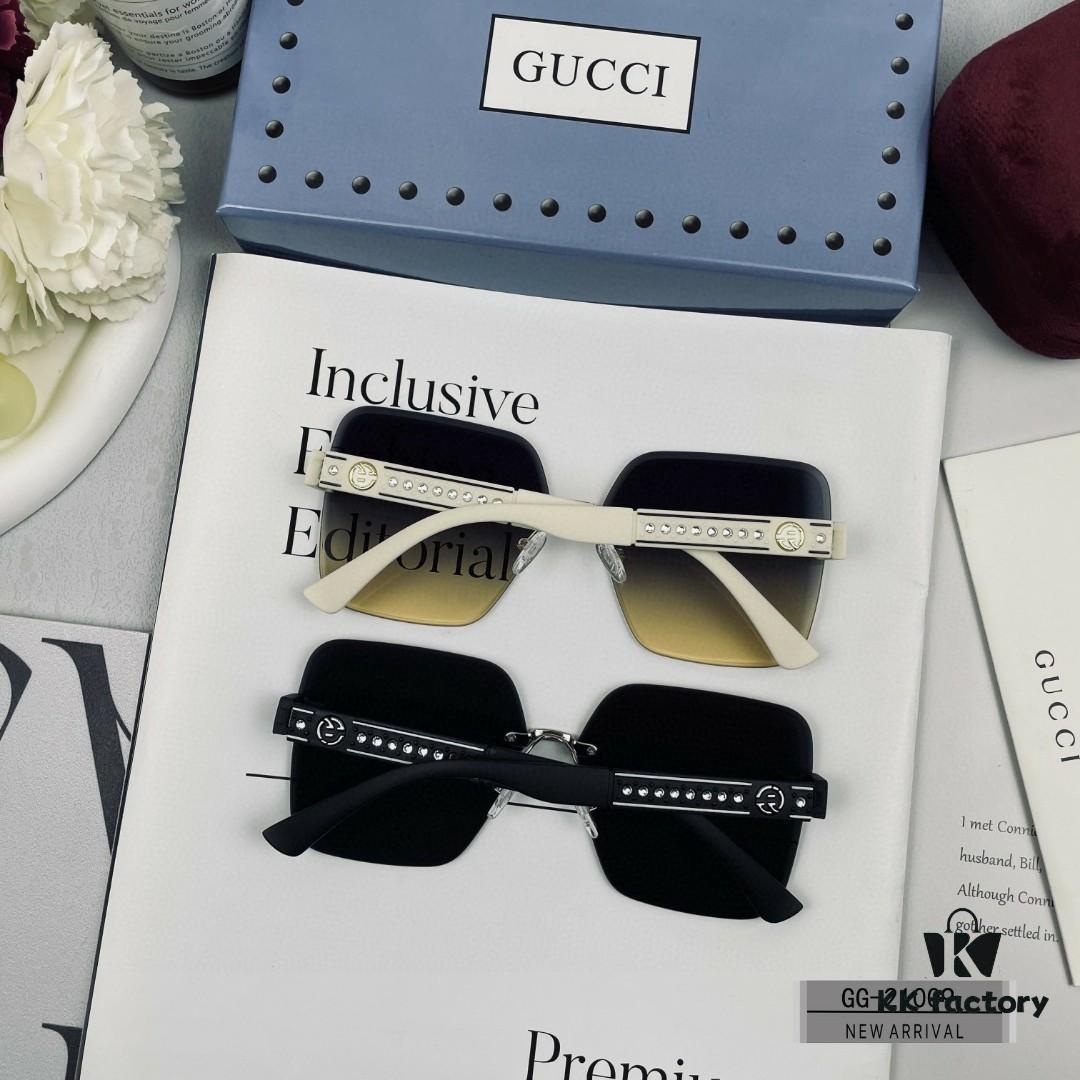 Italian Gucci - GUCCI, Polarized HD Resin Lenses, TR Frame Lightweight and Comfortable, Size: 57-16-148, New Model GG Sunglasses for Driving and Travel