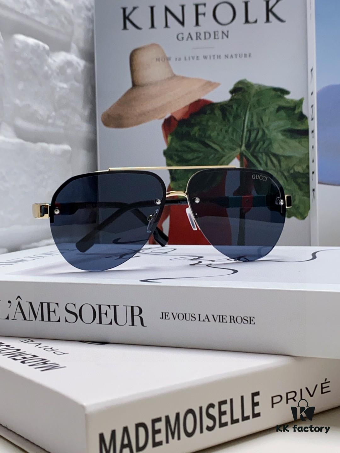 Gucci 2025 New Men's Driving Sunglasses with High-Definition Polarized Lenses, Stylish and Premium Aviator Shades