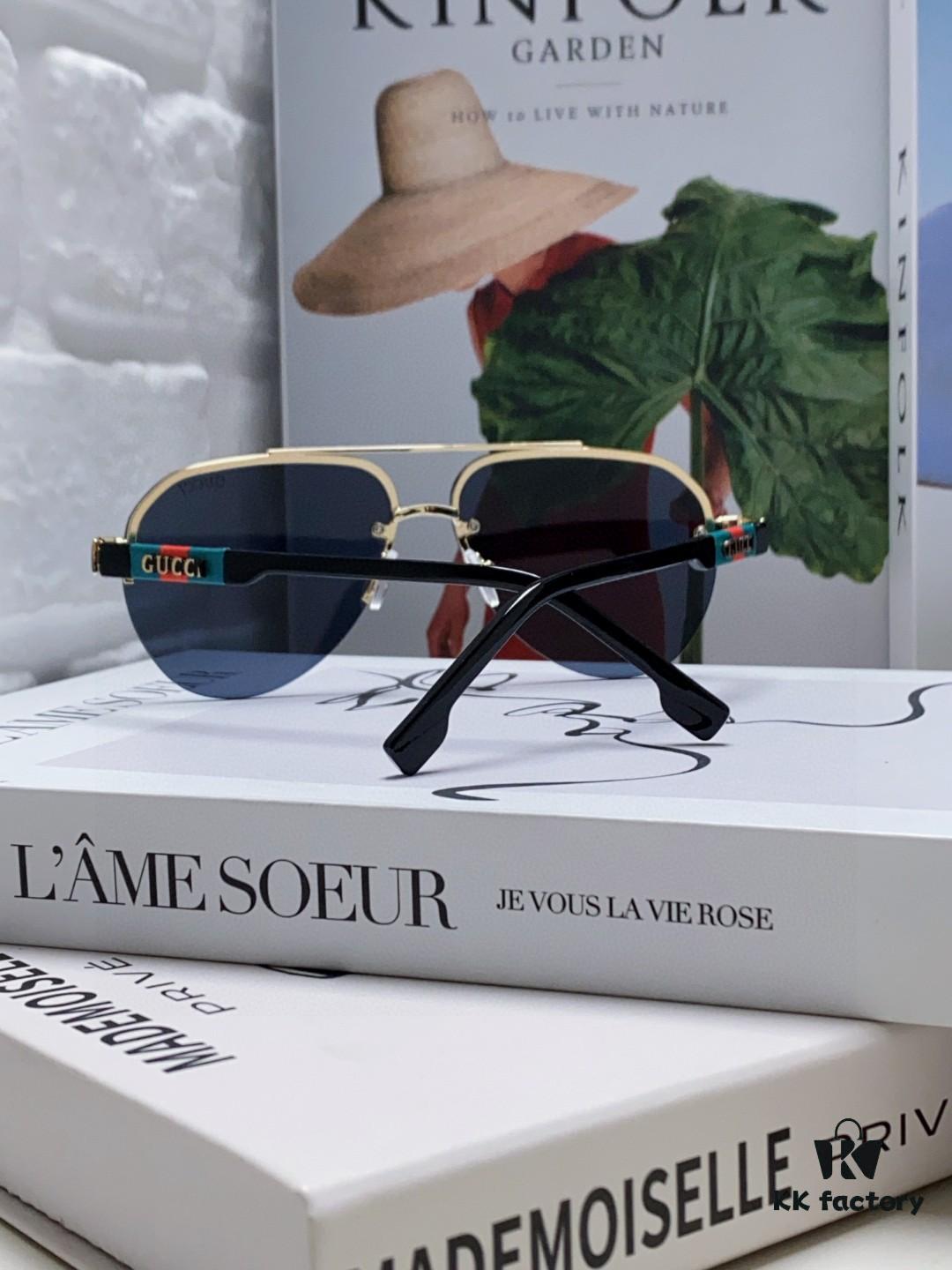 Gucci 2025 New Men's Driving Sunglasses with High-Definition Polarized Lenses, Stylish and Premium Aviator Shades