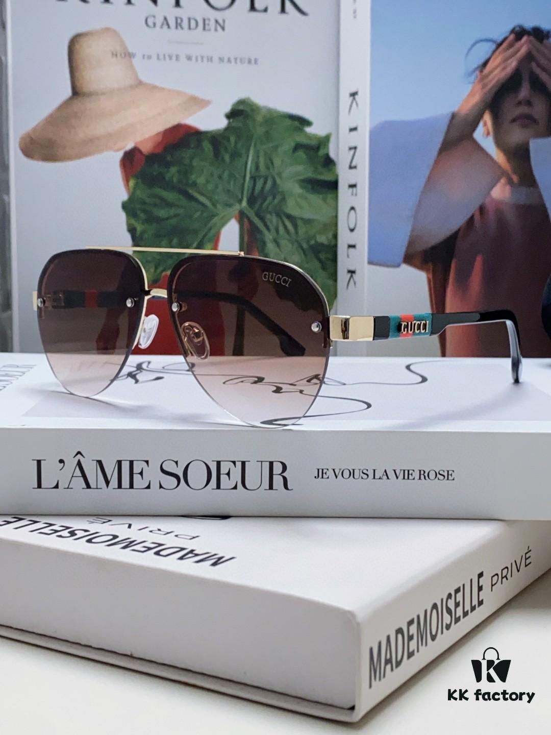 Gucci 2025 New Men's Driving Sunglasses, HD Polarized Aviator Shades, Premium and Stylish Eyewear