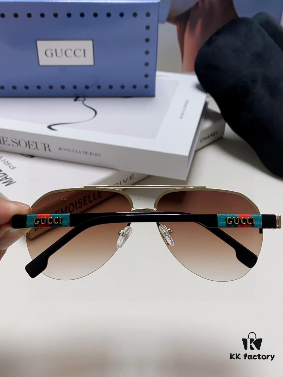 Gucci 2025 New Men's Driving Sunglasses, HD Polarized Aviator Shades, Premium and Stylish Eyewear