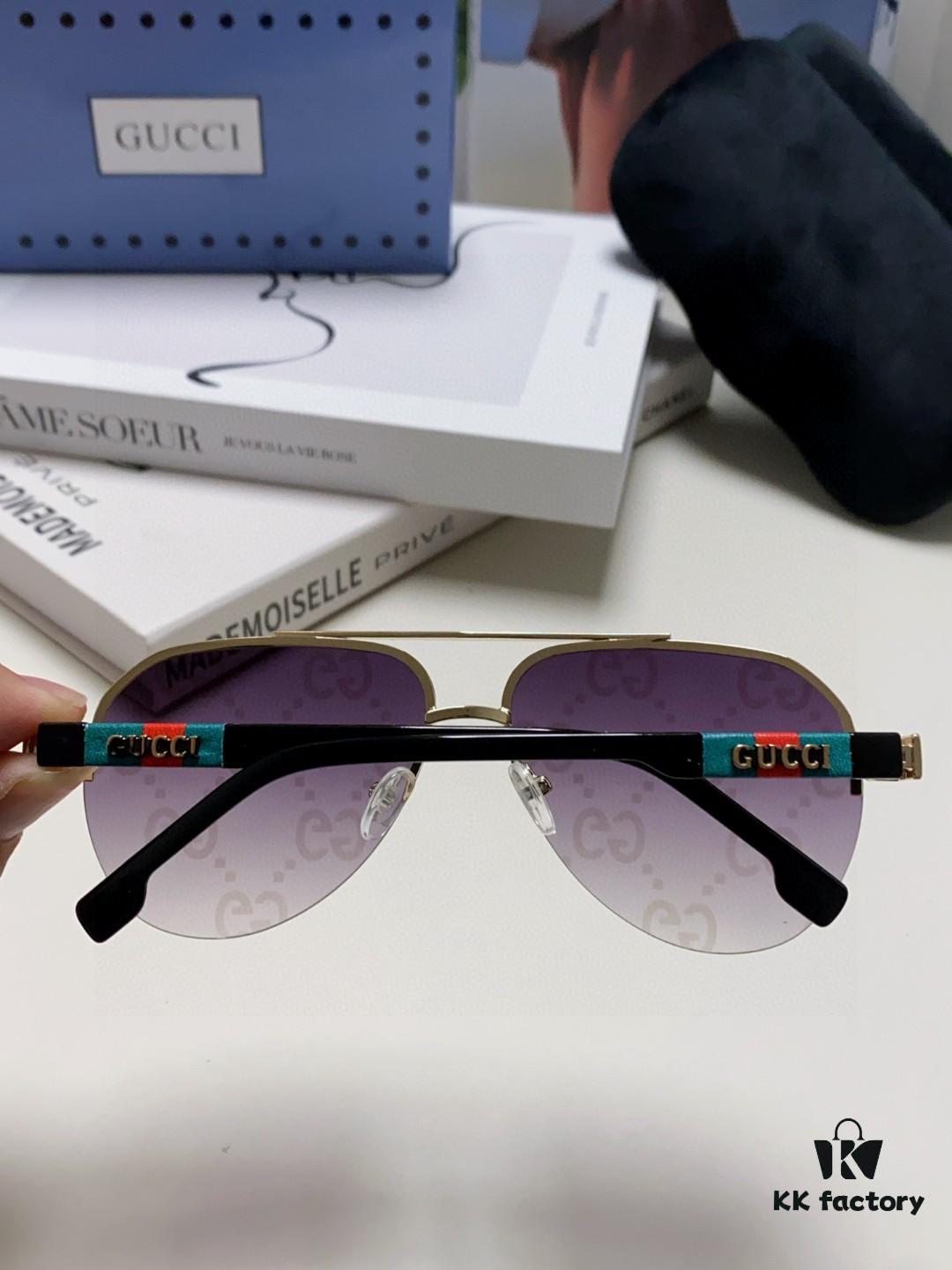 Gucci 2025 New Men's Driving Polarized Sunglasses, High-Definition Aviator Style, Premium and Stylish