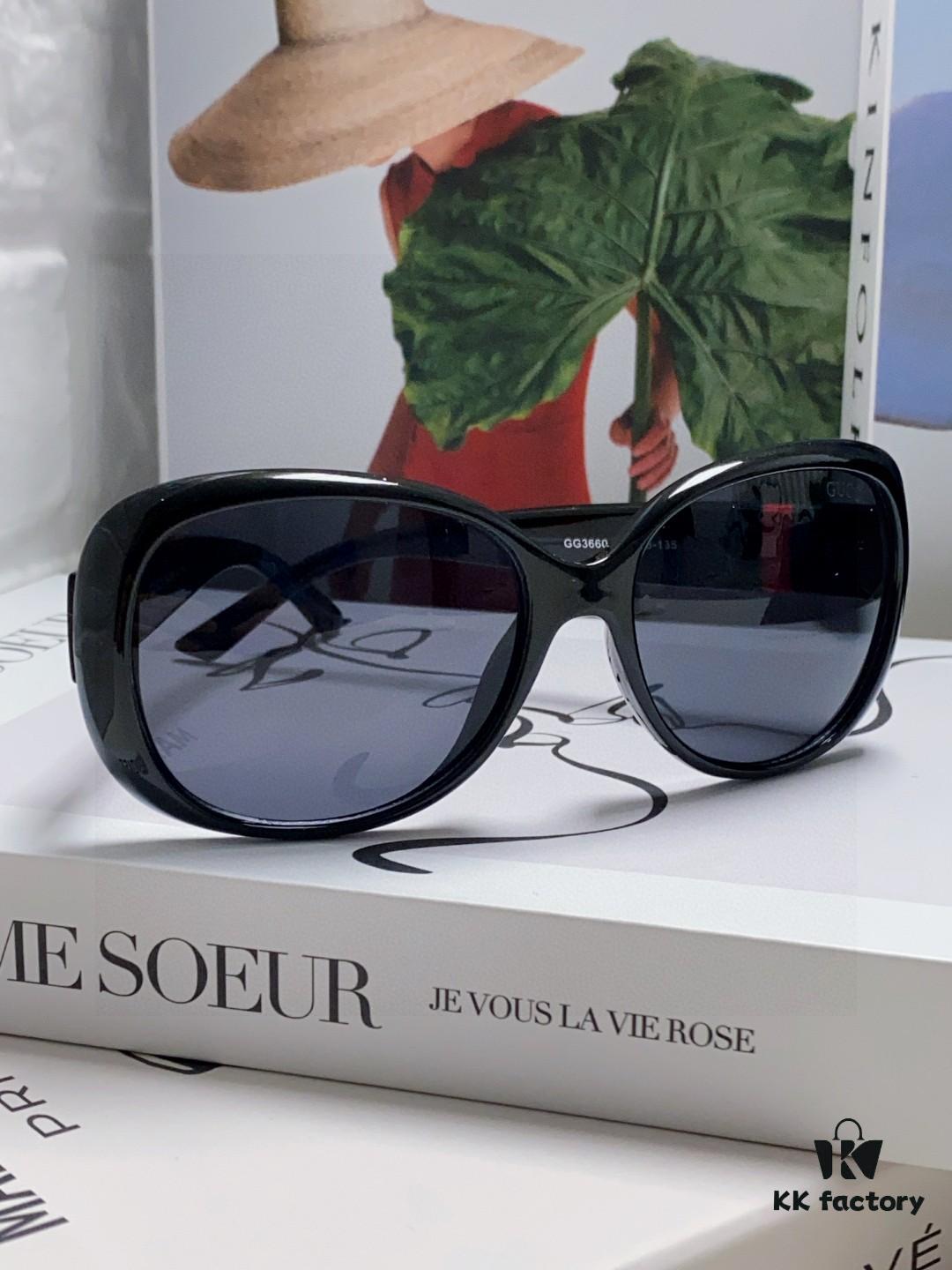 Gucci 2025 New Retro Thick-Rimmed Sunglasses for Women, Stylish Red and White Woven Band Classic Sun Glasses with UV Protection, Fashionable Eyewear for Long Faces